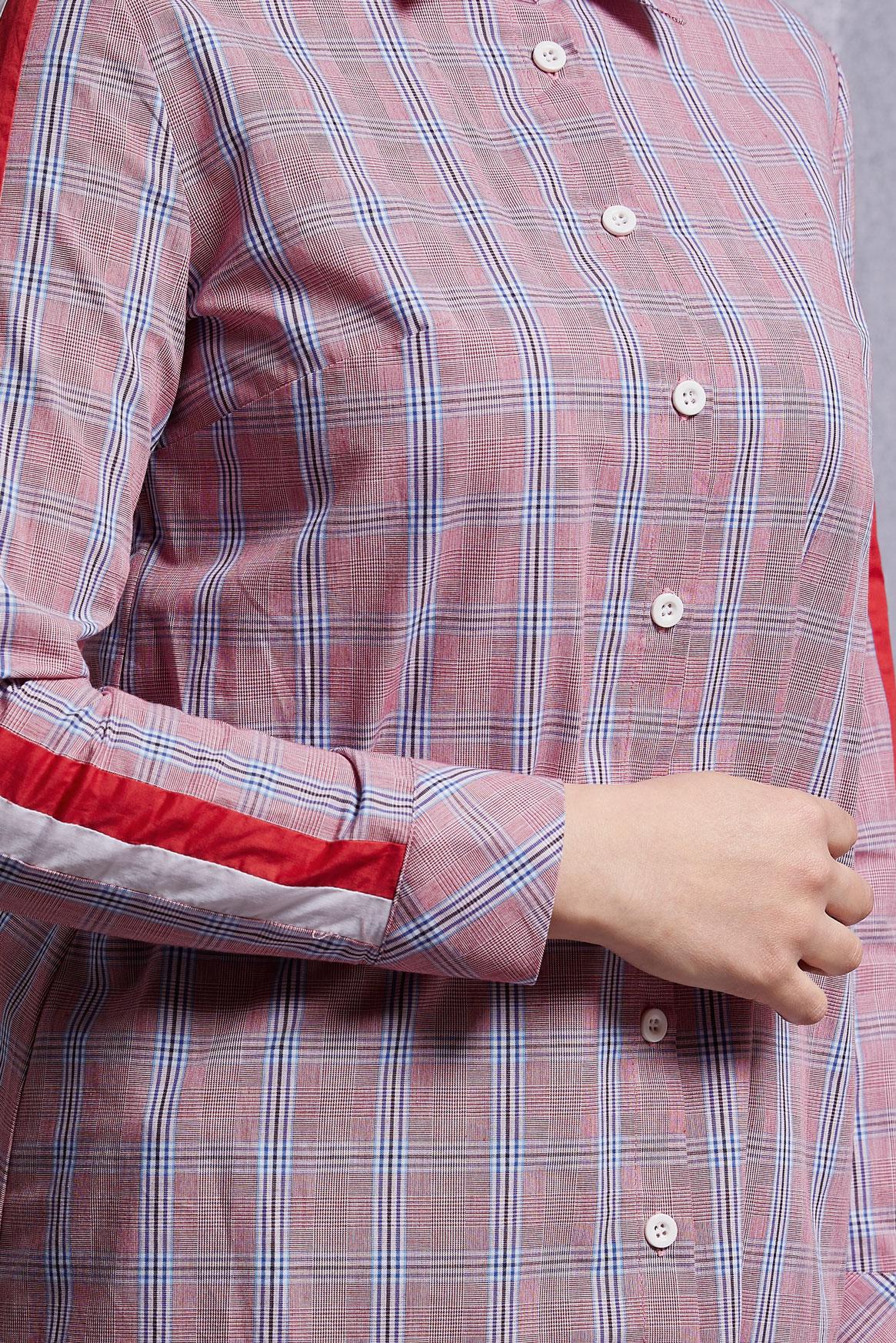 Hijab clothing RED STRIPE DETAILED TUNIC 4349