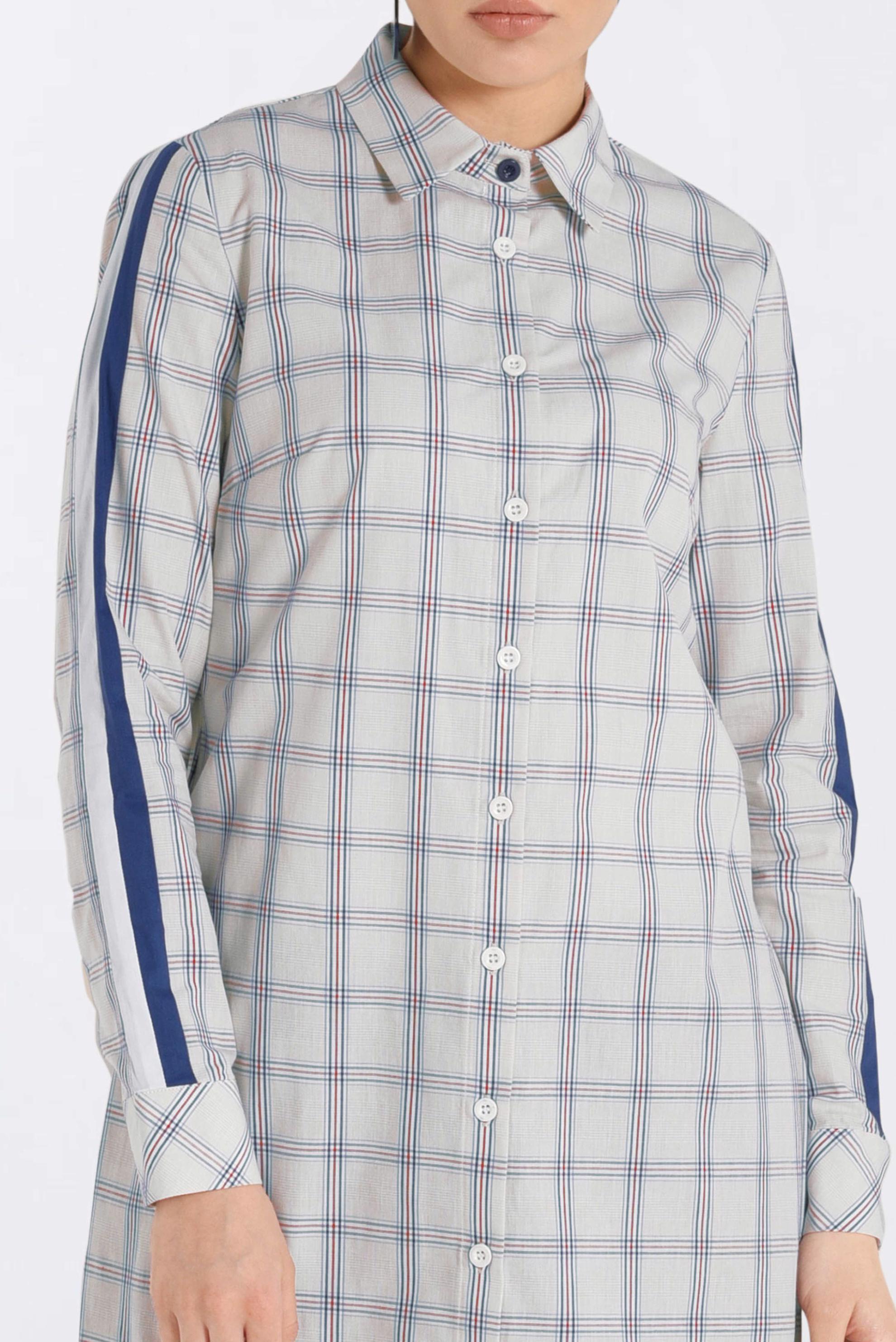 Tesettür giyim BEJ ŞERİT DETAYLI TUNİK 4349