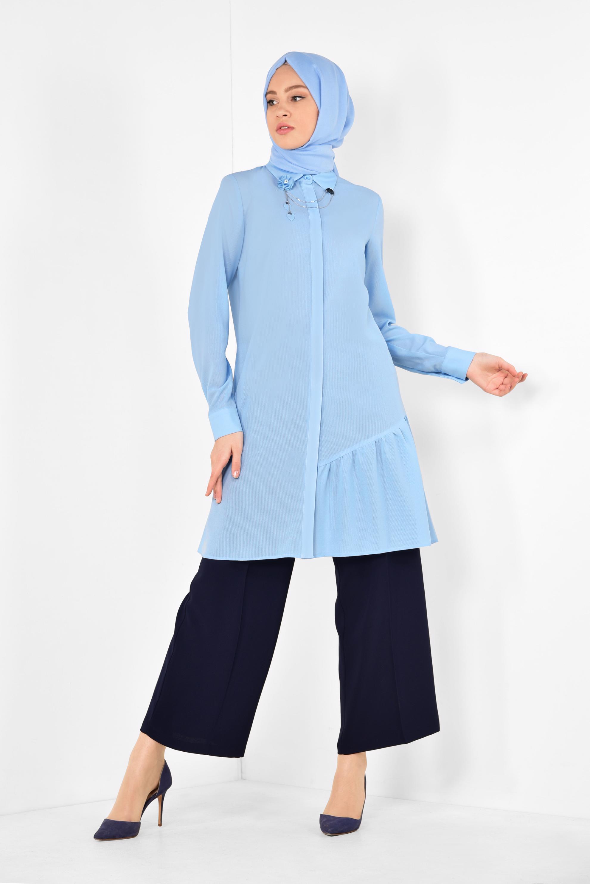 Hijab clothing BLUE Flywheel Tunic 4853 