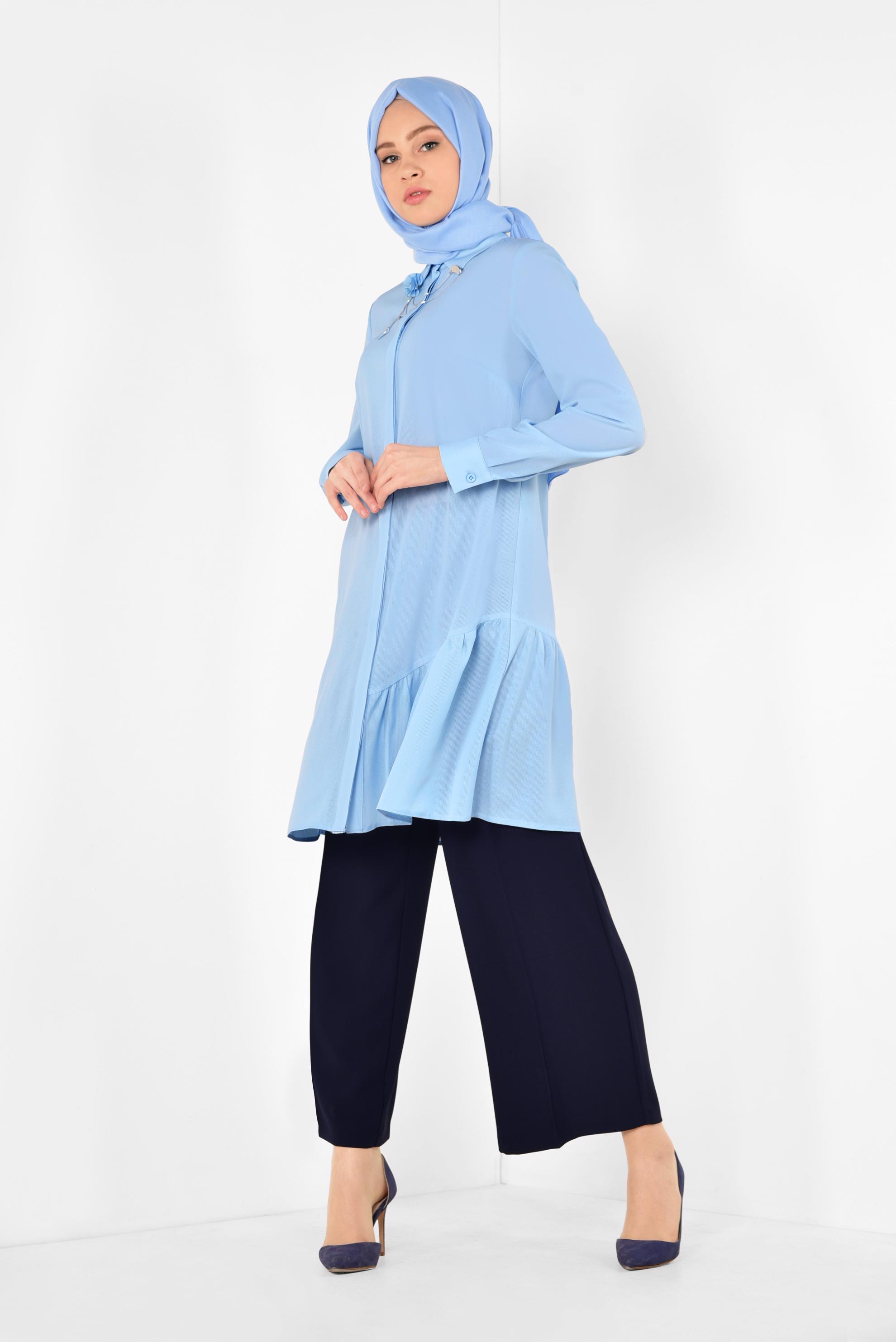 Hijab clothing BLUE Flywheel Tunic 4853 