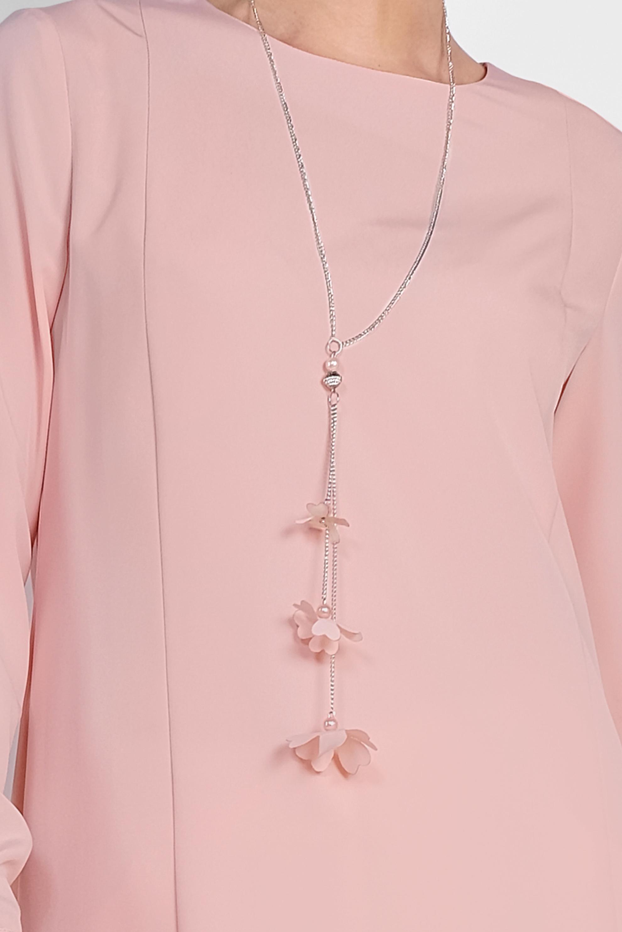 Tesettür giyim PUDRA ASİMETRİK KESİM TUNİK 4862