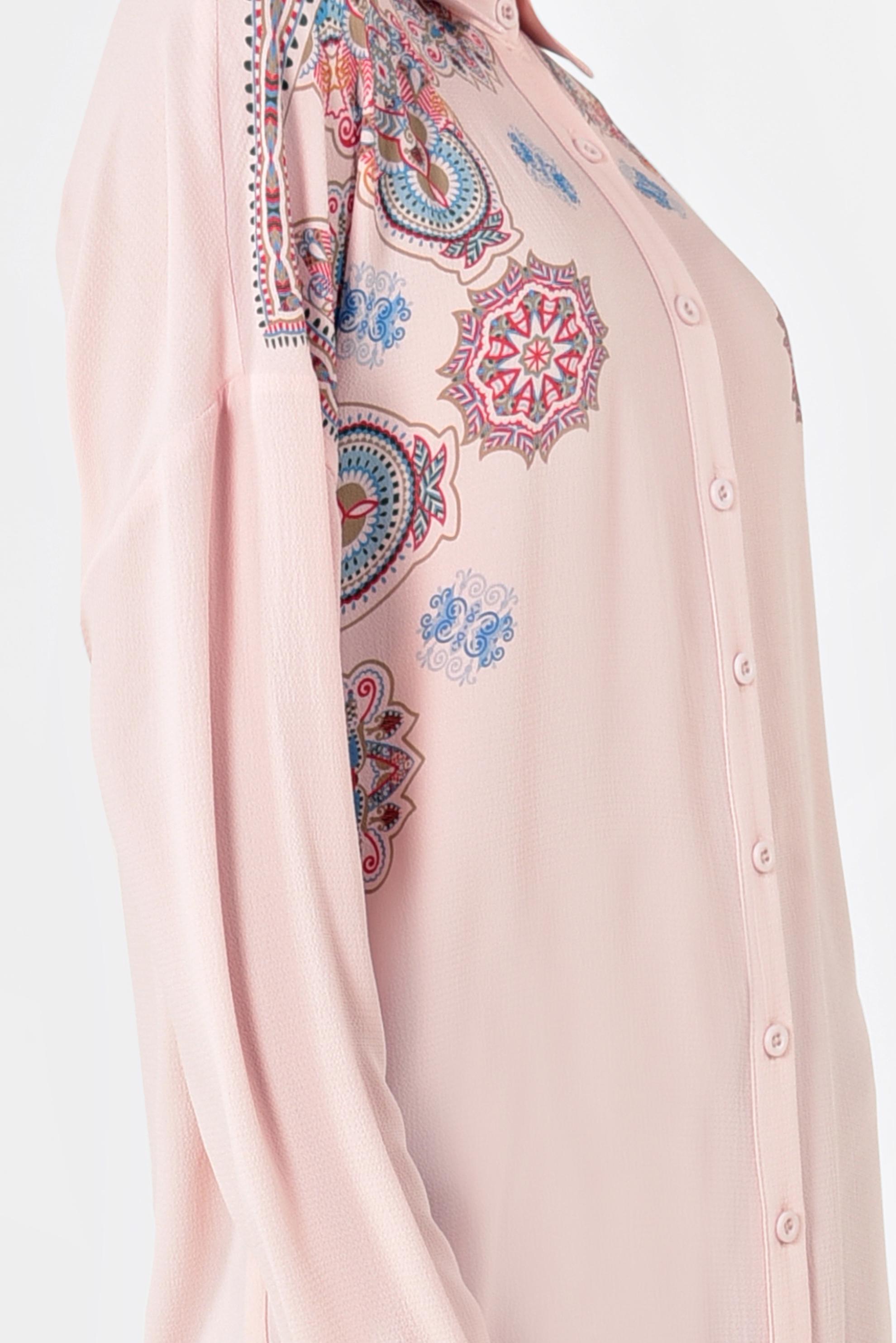 Tesettür giyim PUDRA MANDALA DESENLİ TUNİK 4875