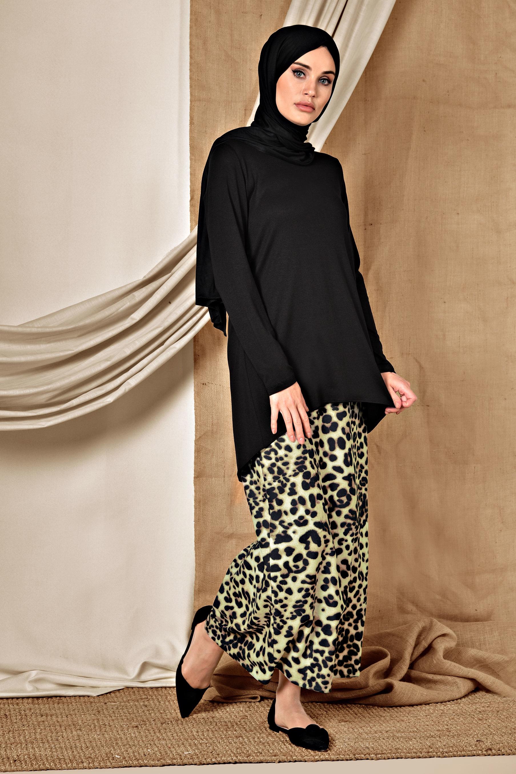 Tesettür giyim SİYAH BASİC TUNİK 4937