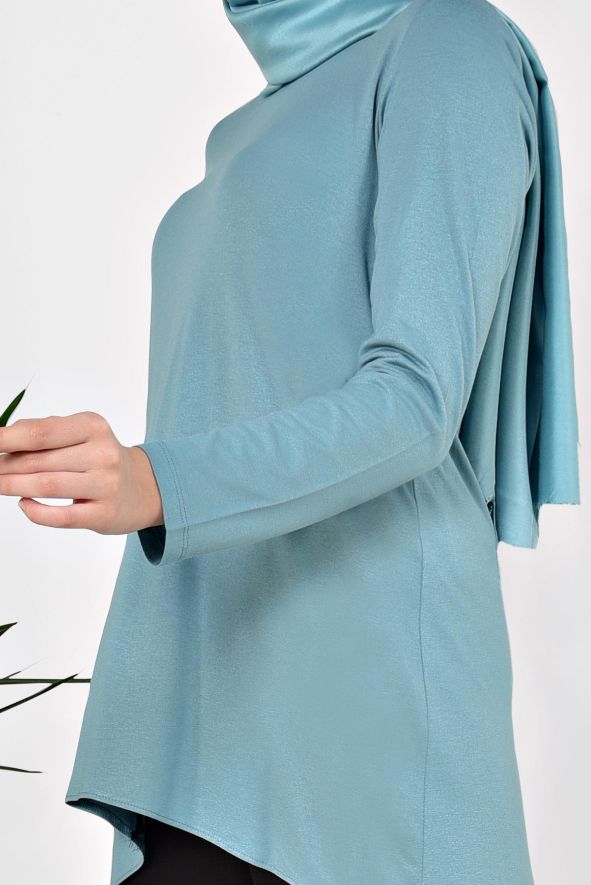 Hijab clothing BLUE Basic Tunic 4937 
