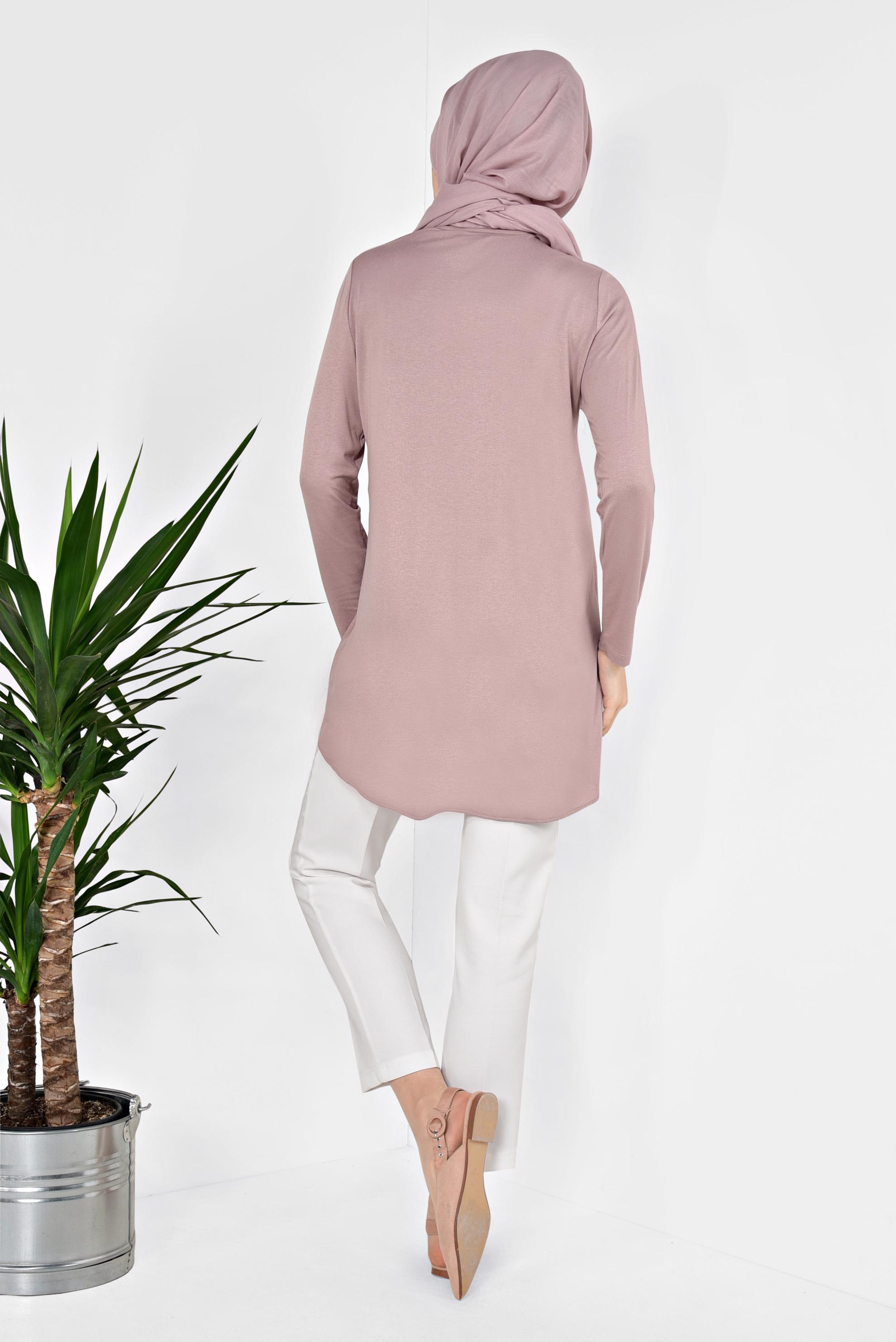 Hijab clothing PINK Basic Tunic 4937 
