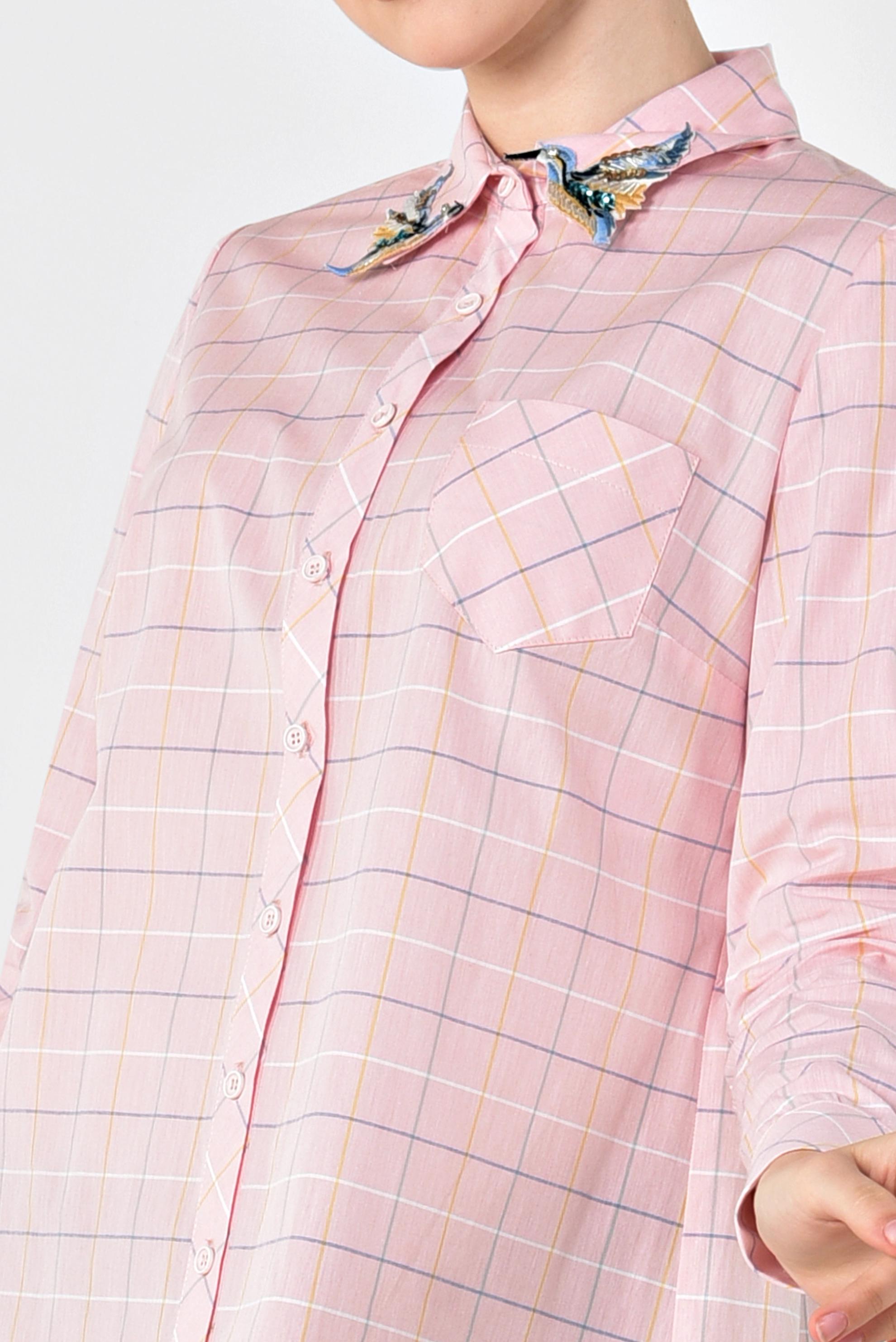 Hijab clothing PINK Square Patterned Tunic 4974 