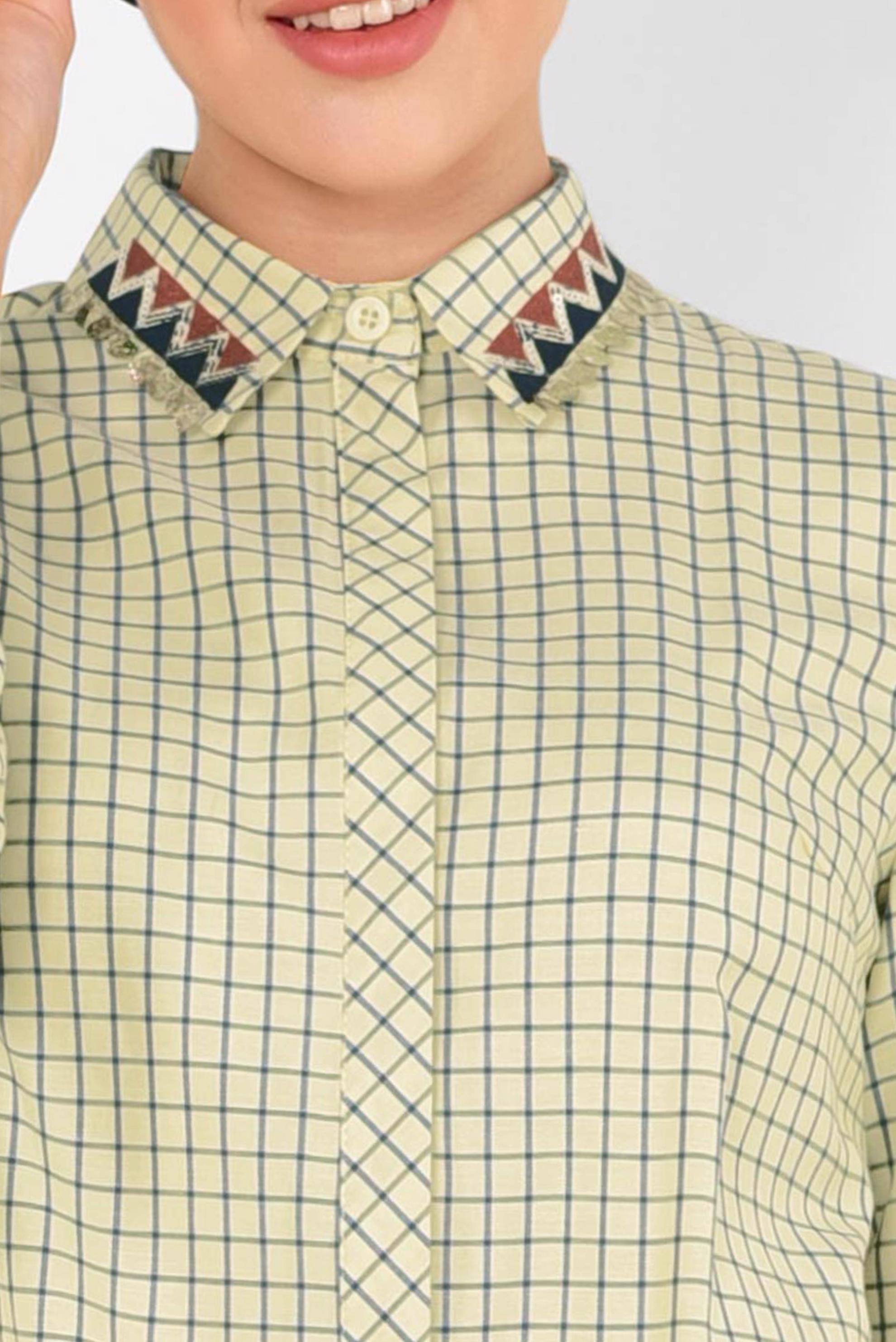 Hijab clothing YELLOW CHECKED TUNIC 4988