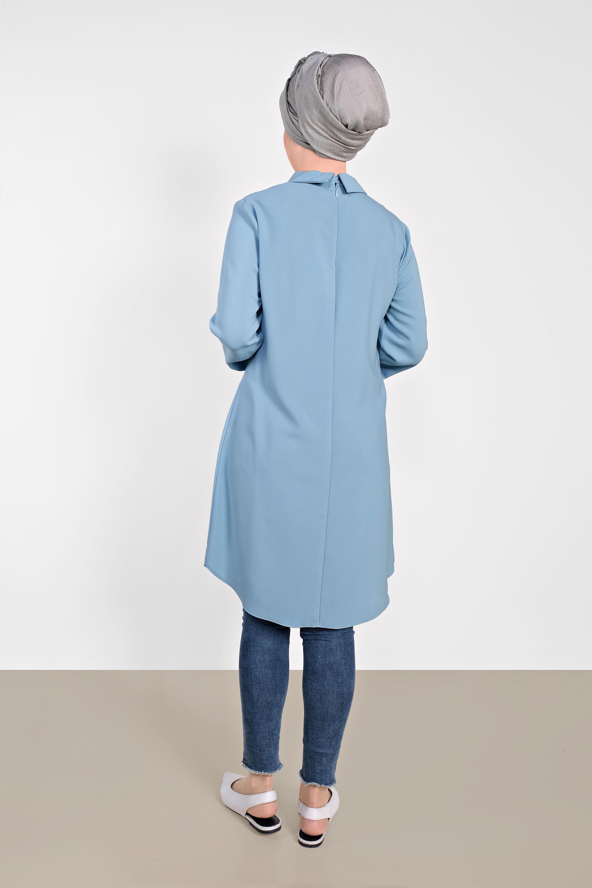 Tesettür giyim MAVİ 4032-2 ALVİNA TUNİK 38/44