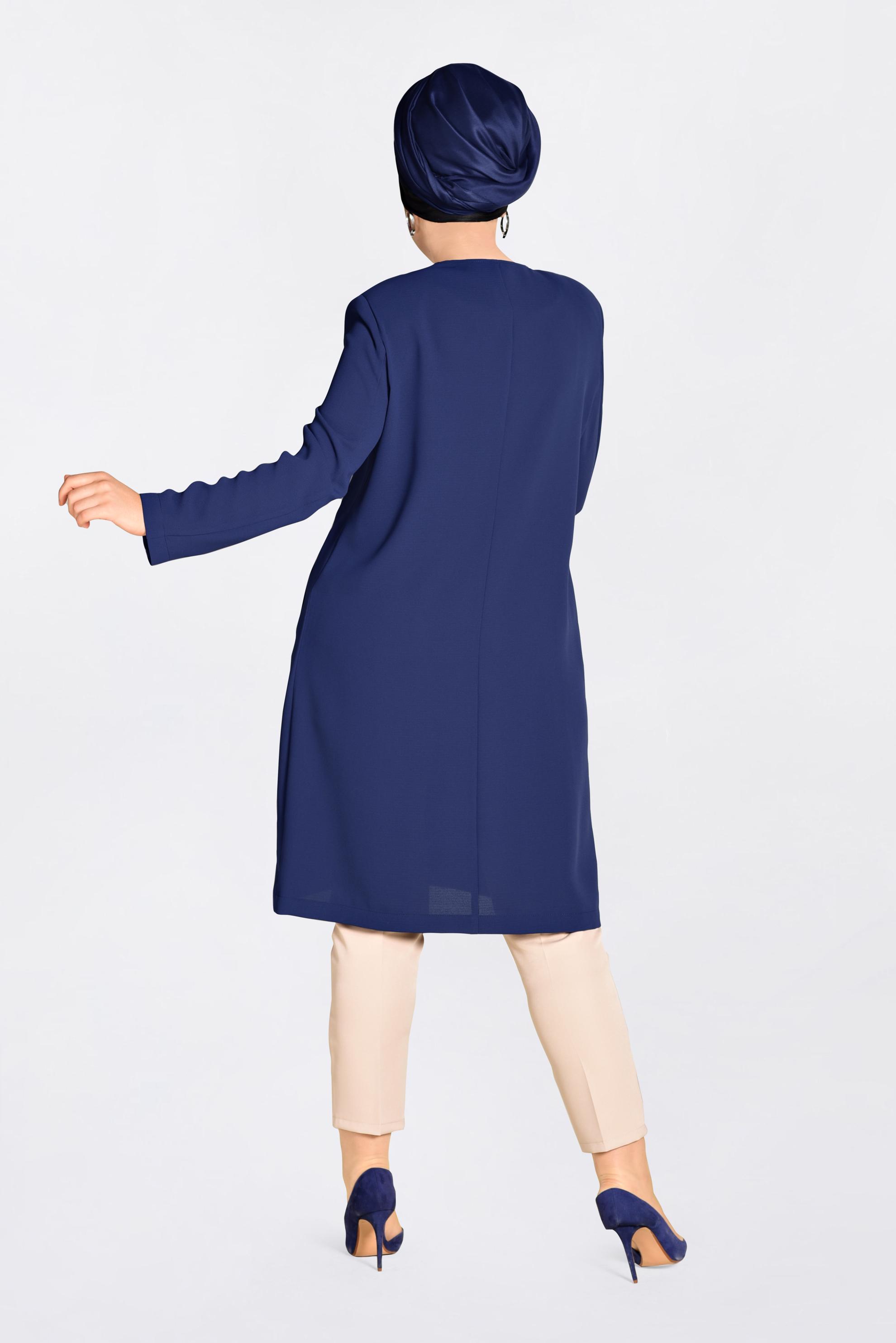 Vêtements hijab BLEU MARINE IMPERMÉABLE À BOUTONÉ 1294 