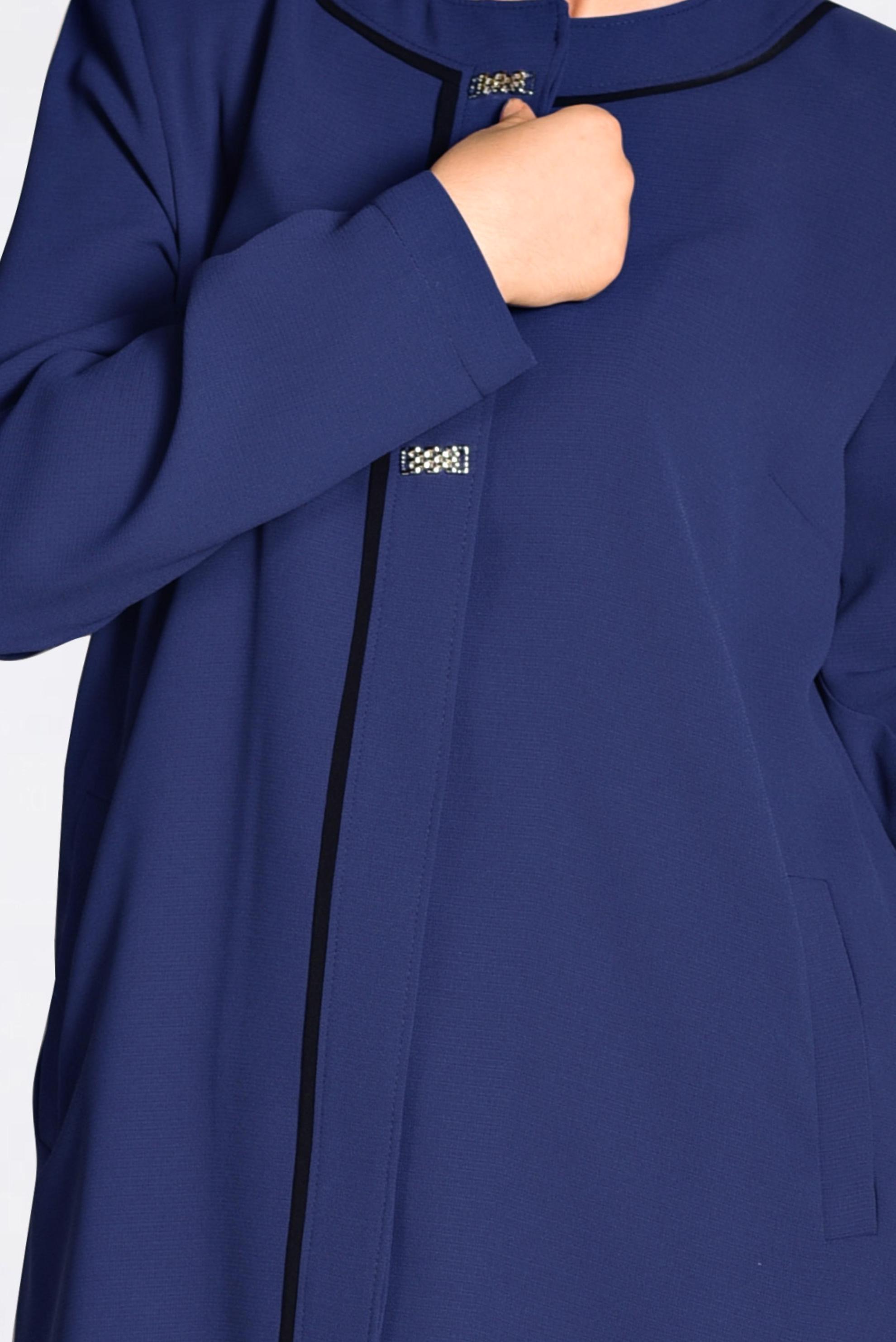 Vêtements hijab BLEU MARINE IMPERMÉABLE À BOUTONÉ 1294 