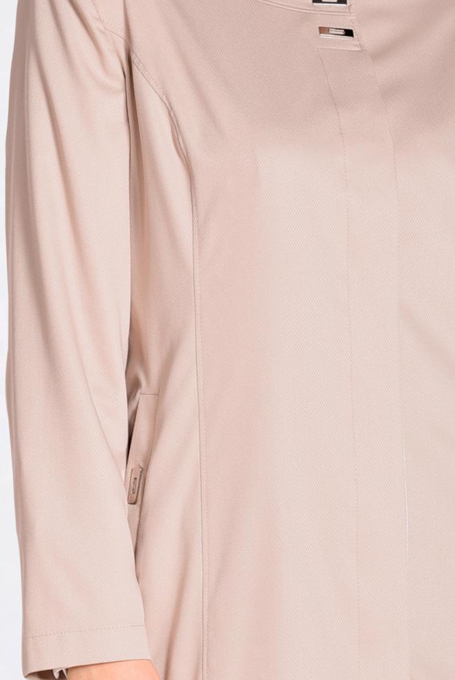 Tesettür giyim PUDRA CEP DETAYLI TRENÇKOT 1299 - ALVİNA