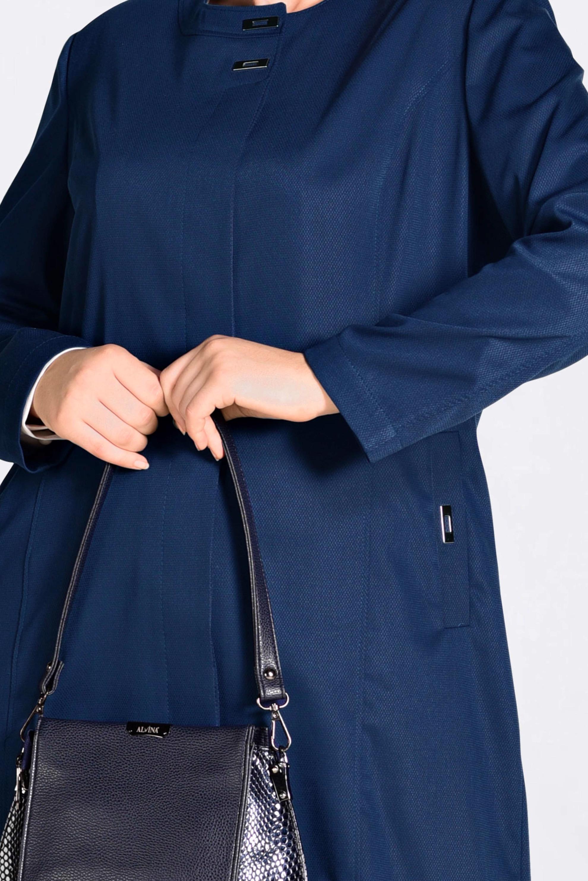 Vêtements hijab BLEU MARINE IMPERMÉABLE AVEC POCHES DÉTAILLÉS 1299