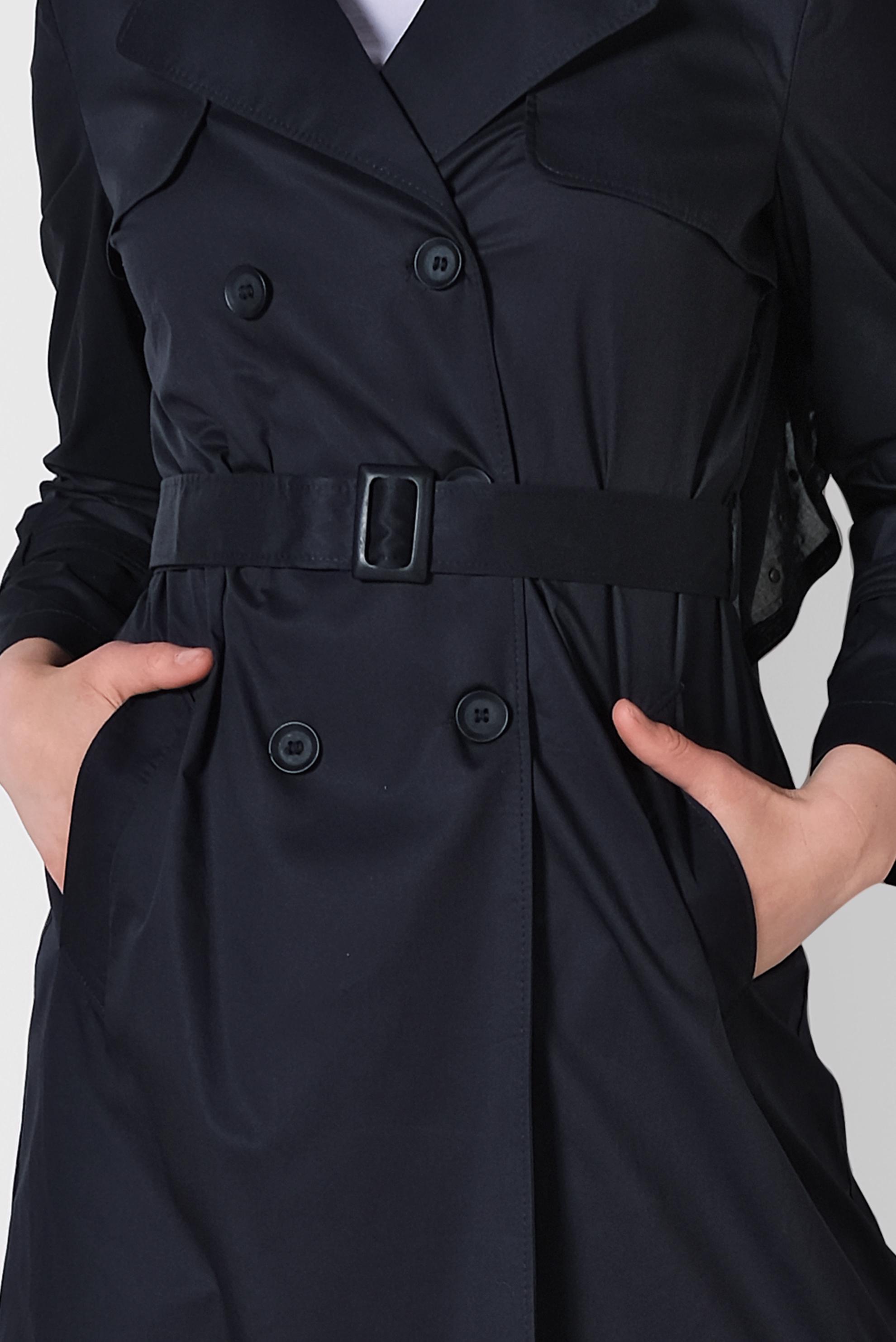 Tesettür giyim LACİVERT KRUVAZE KEMERLİ TRENÇKOT 1443