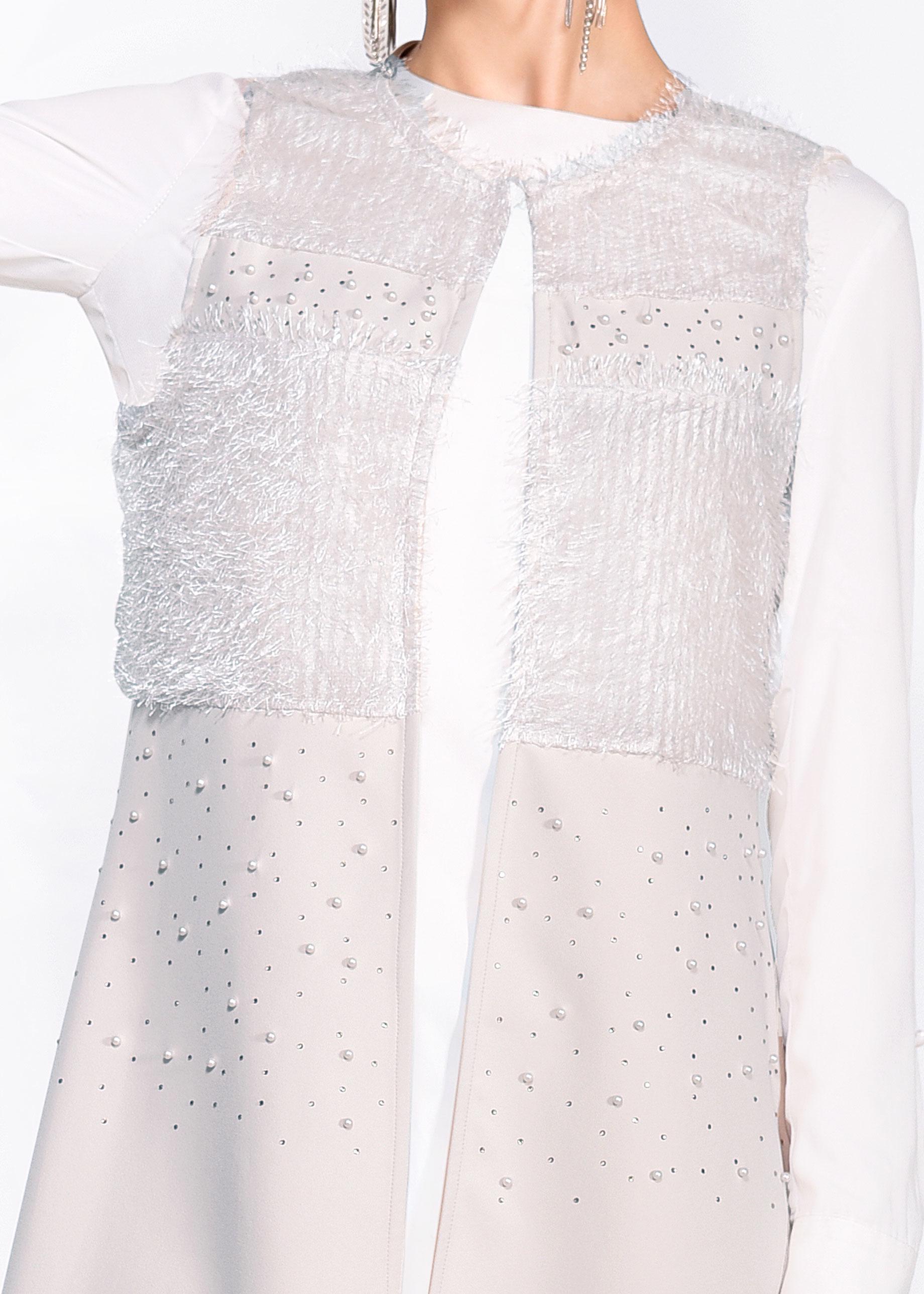 Tesettür giyim BEJ KIRÇILLI YELEK 4157