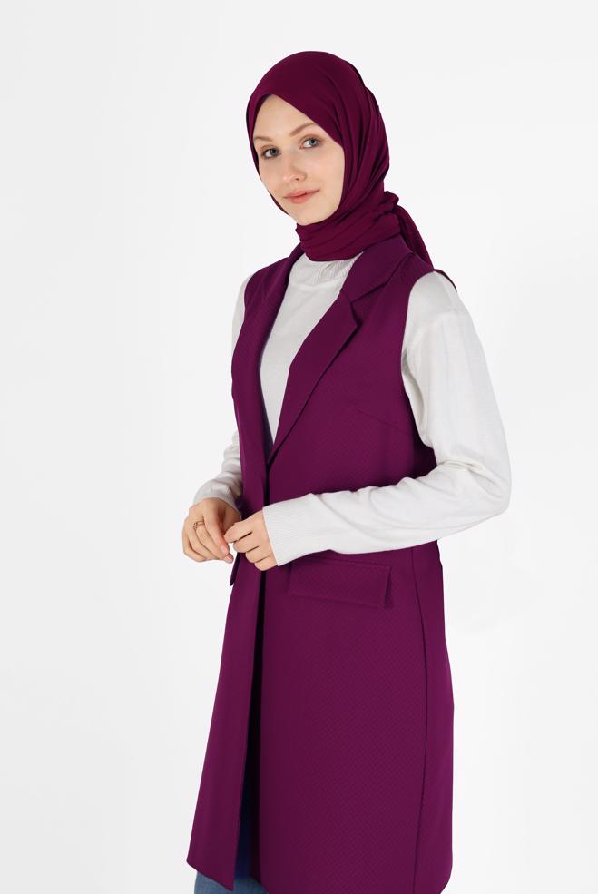 Vêtements hijab  VESTE BOUTONNÉE COL CLASSIQUE 4389 - ALVİNA