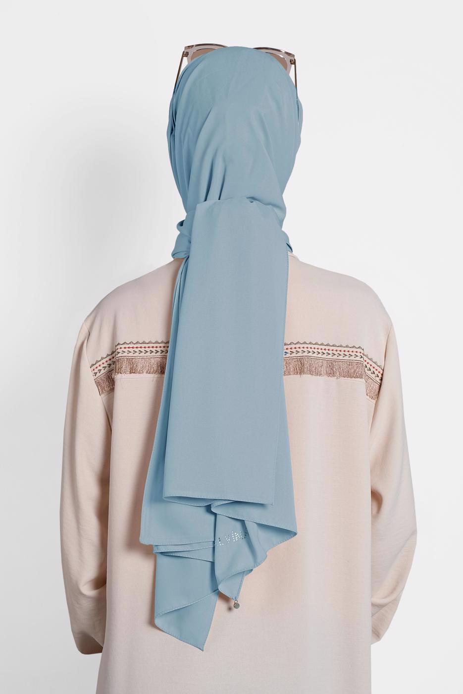 Tesettür giyim MAVİ ALVİNA ŞAL 9980 