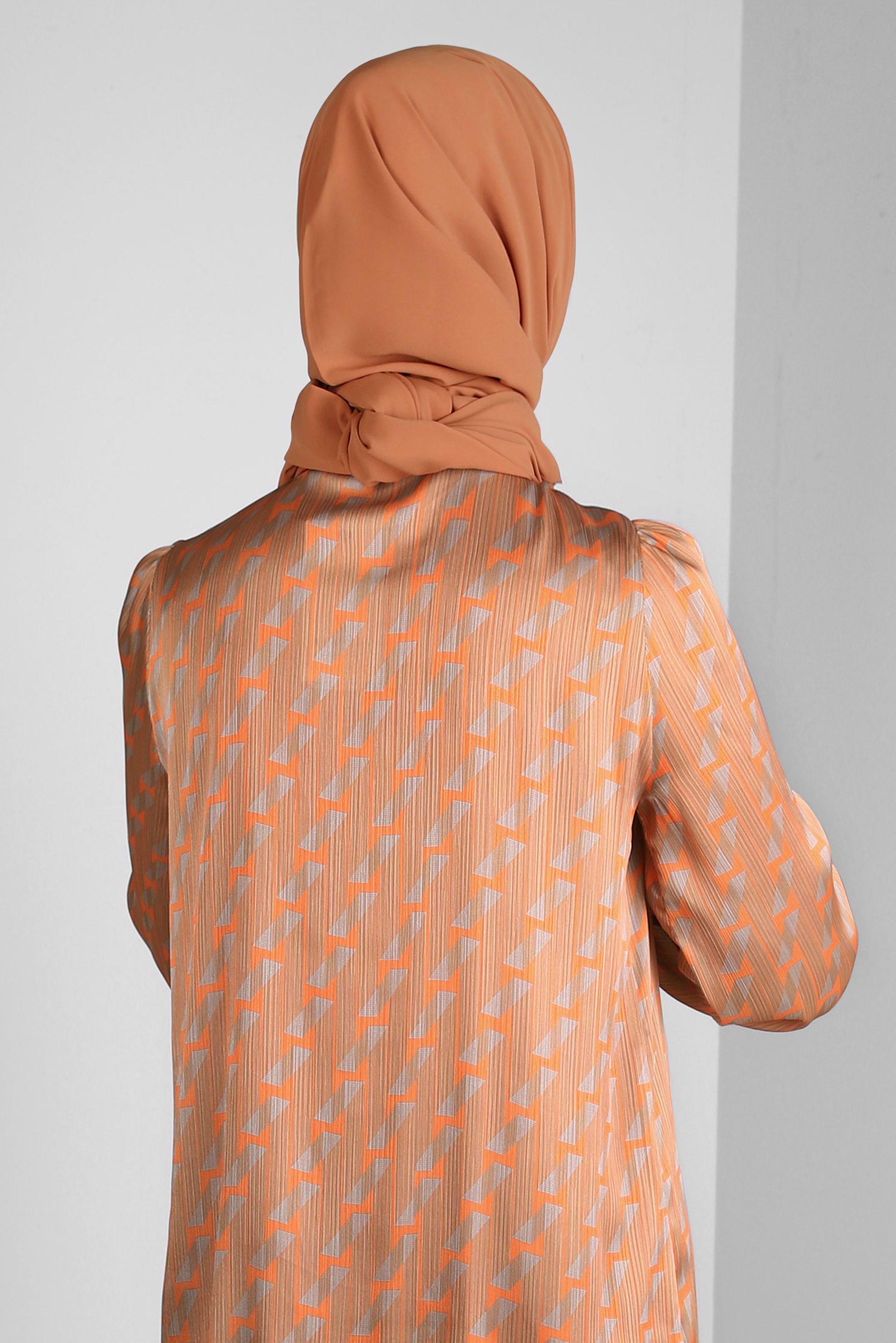 Tesettür giyim TURUNCU ALVİNA ŞAL 9980 