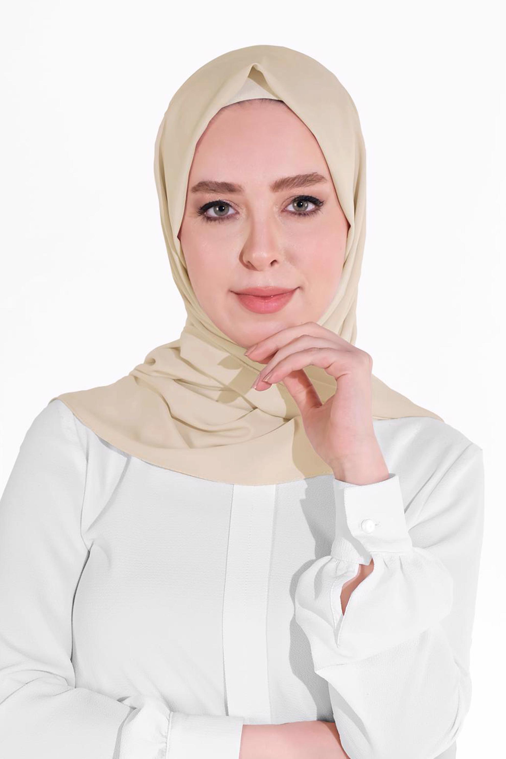 Vêtements hijab BEIGE CHÂLE ALVİNA 9980