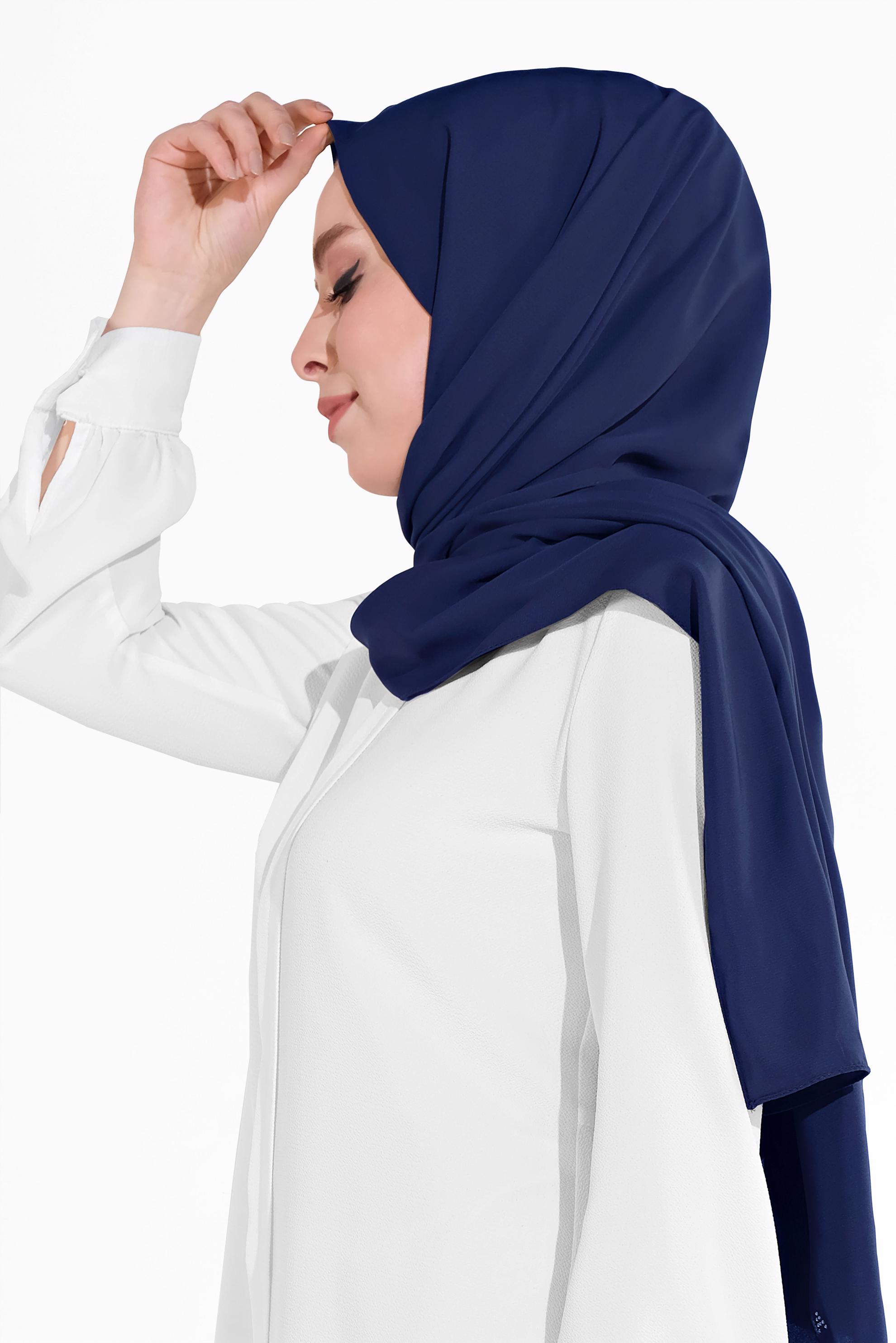 Tesettür giyim LACİVERT ALVİNA ŞAL 9980 