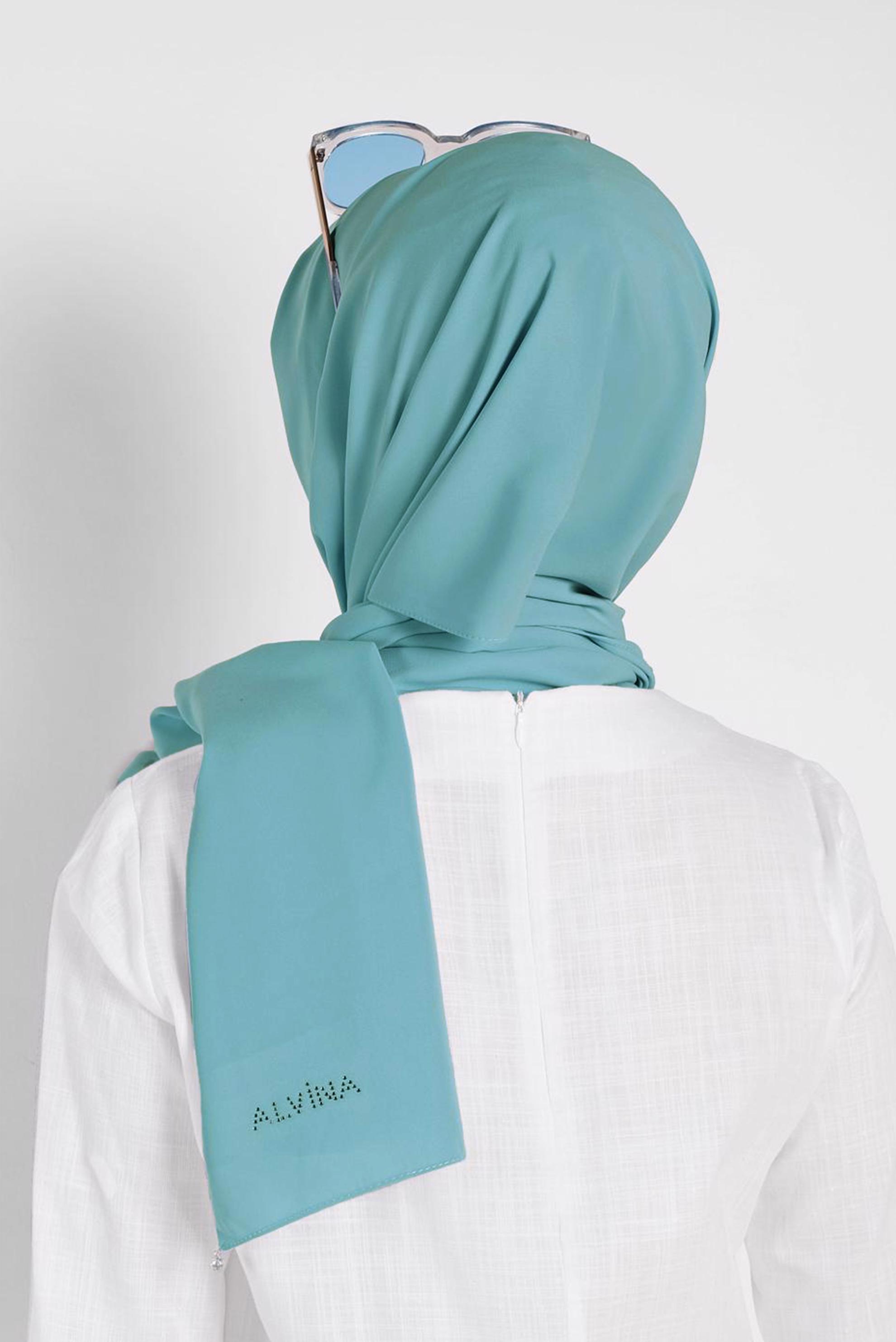 Vêtements hijab VERT CHÂLE ALVİNA 9980