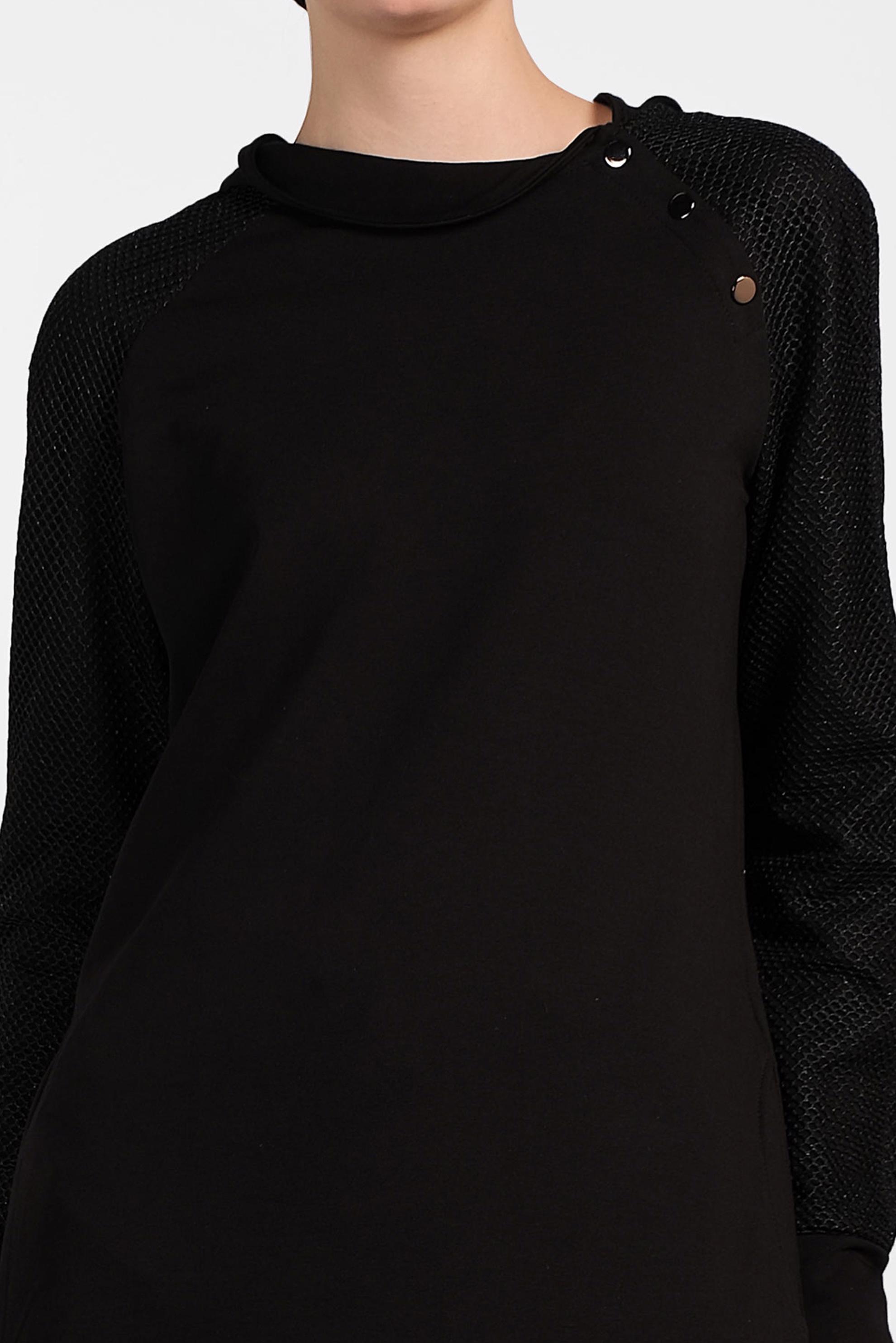 Tesettür giyim SİYAH FİLE DETAYLI İKİLİ PANTOLONLU EŞOFMAN TAKIM 4277