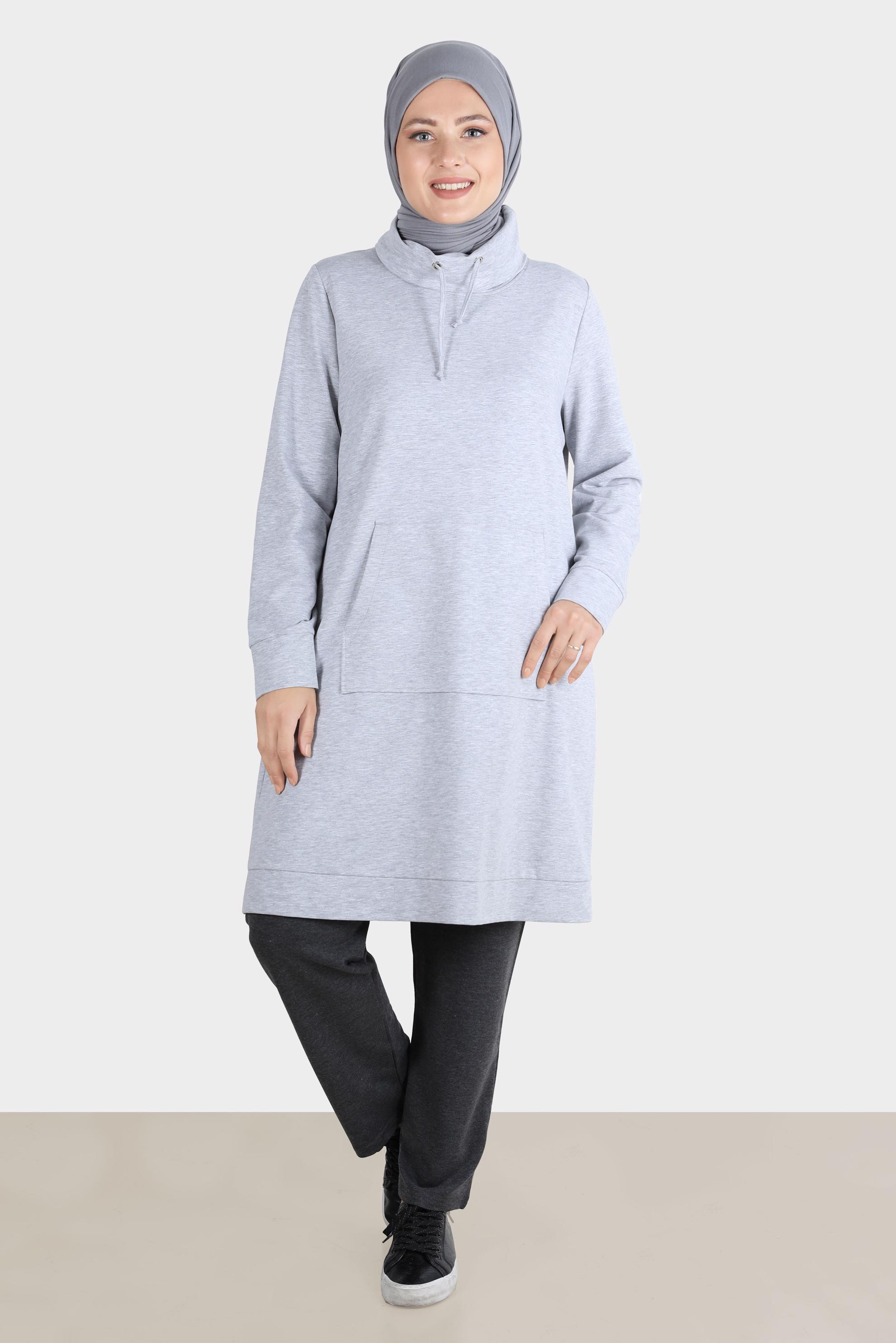 Tesettür giyim GRİ CEPLİ SPOR EŞOFMAN ALT 7426