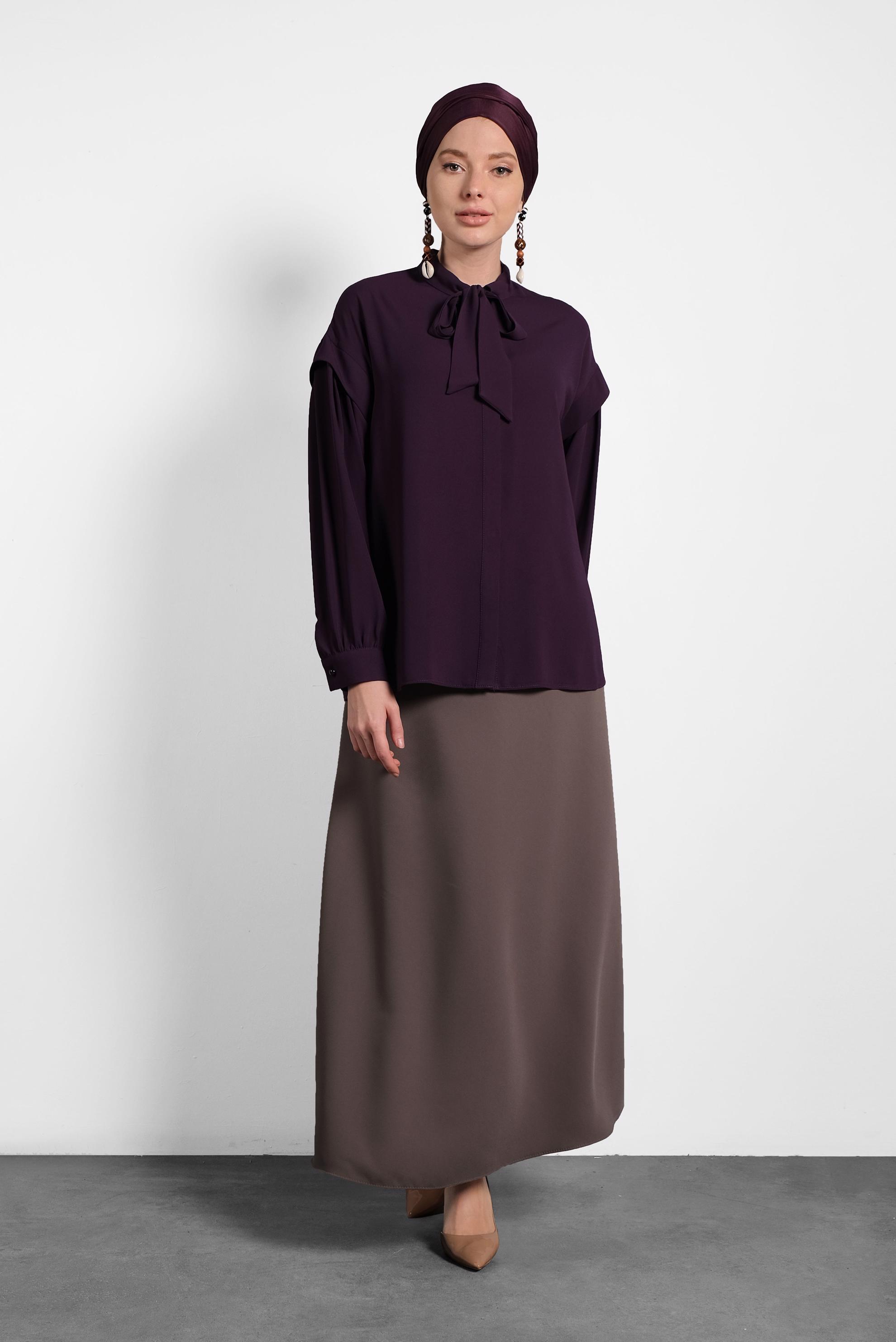Hijab clothing DAMSON BLOUSE WITH FOULARD 40318 