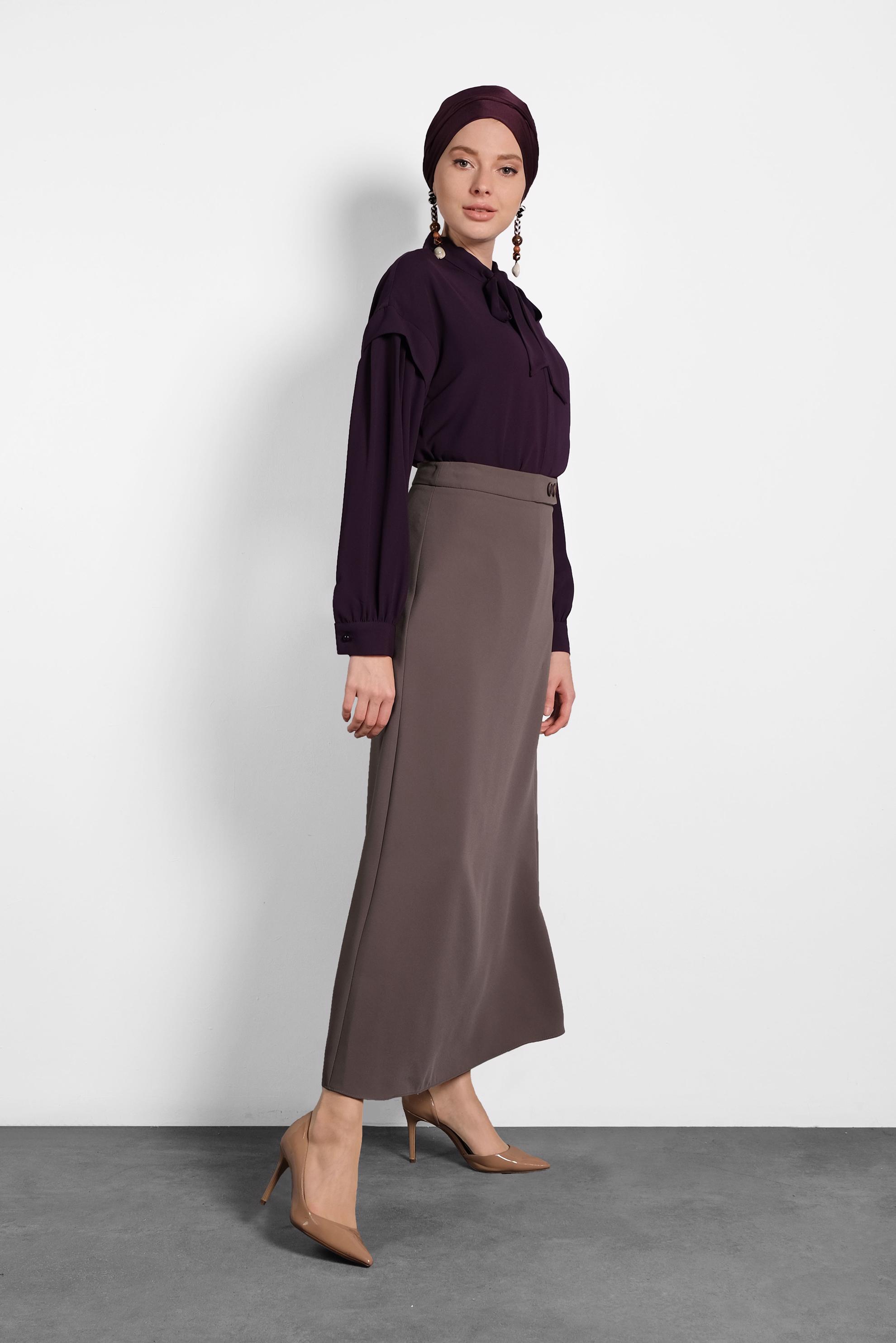 Hijab clothing DAMSON BLOUSE WITH FOULARD 40318 