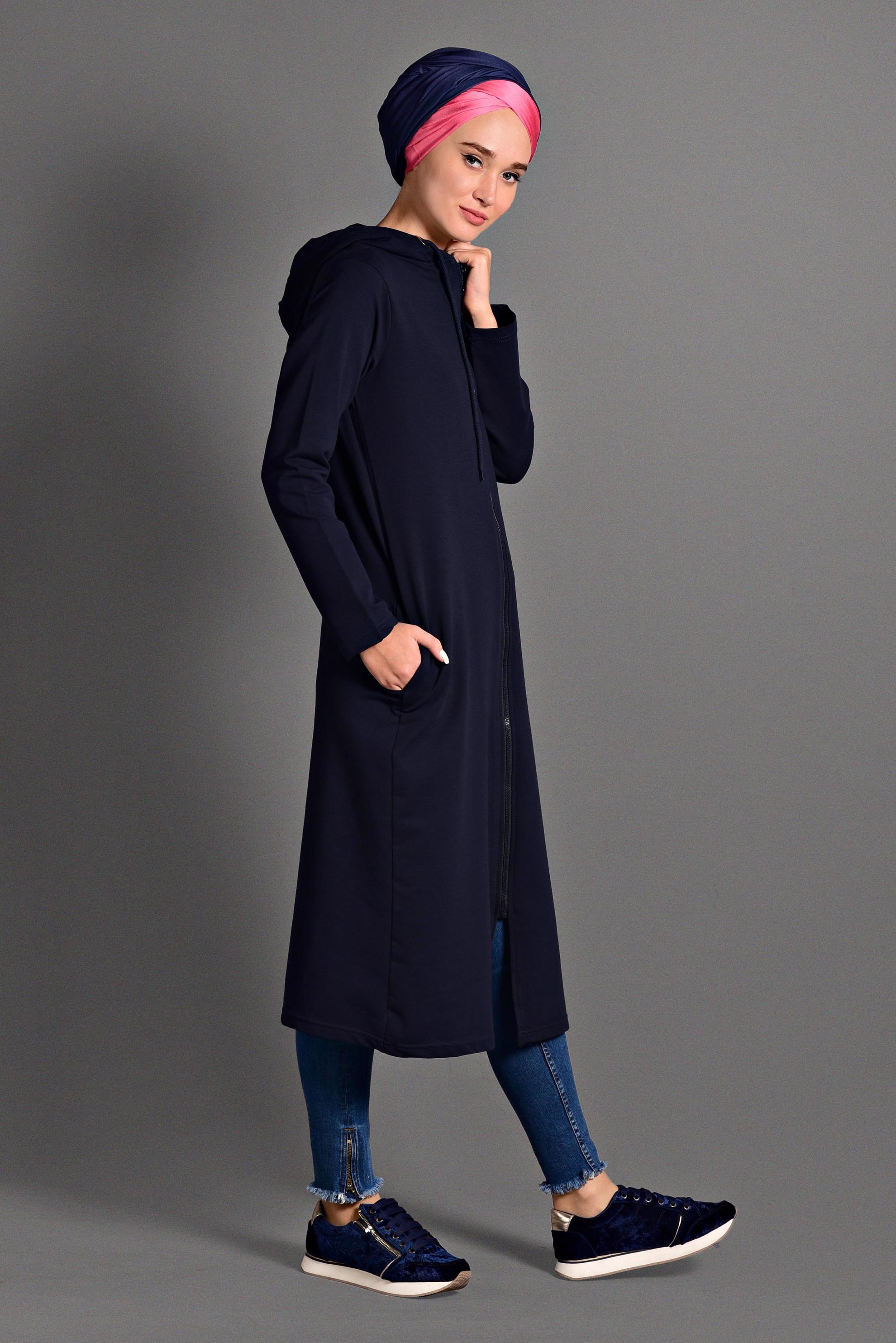 Hijab clothing NAVY BLUE SPORT JACKET 4003