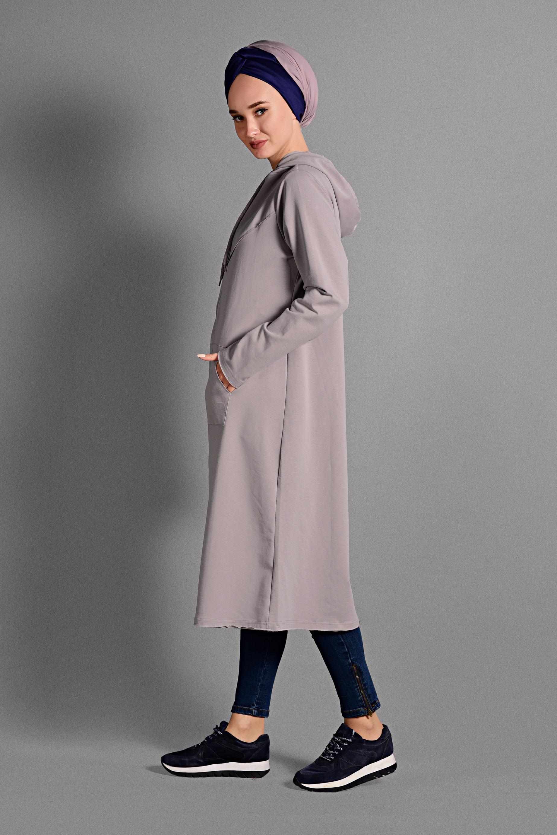 Hijab clothing PURPLE ZIPPED SPORT JACKET 4013 