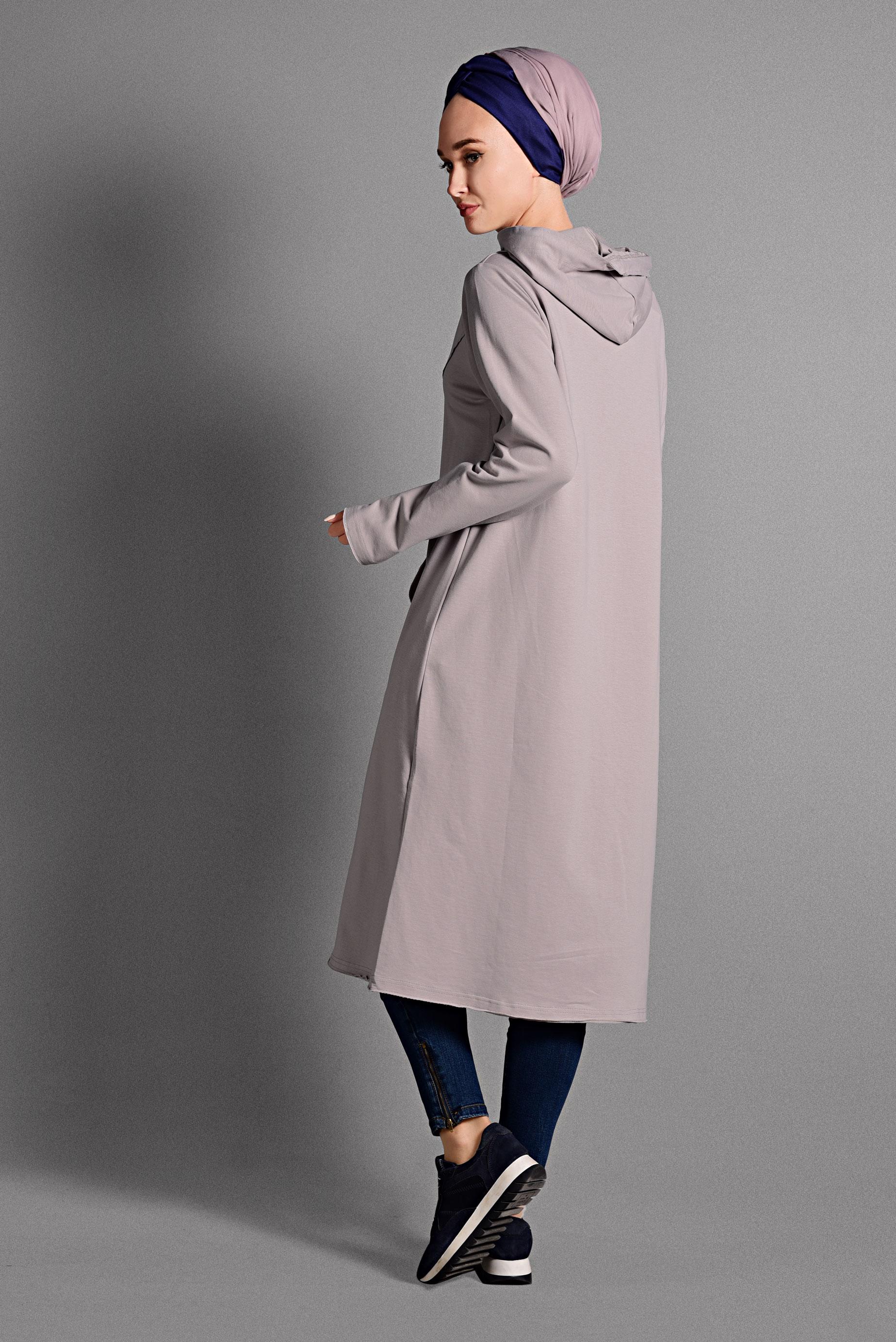 Hijab clothing PURPLE ZIPPED SPORT JACKET 4013 