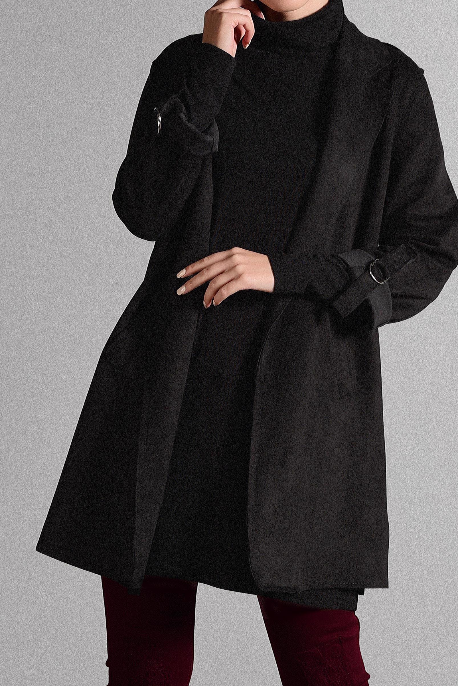 Tesettür giyim SİYAH CEP DETAYLI SÜET CEKET 4044