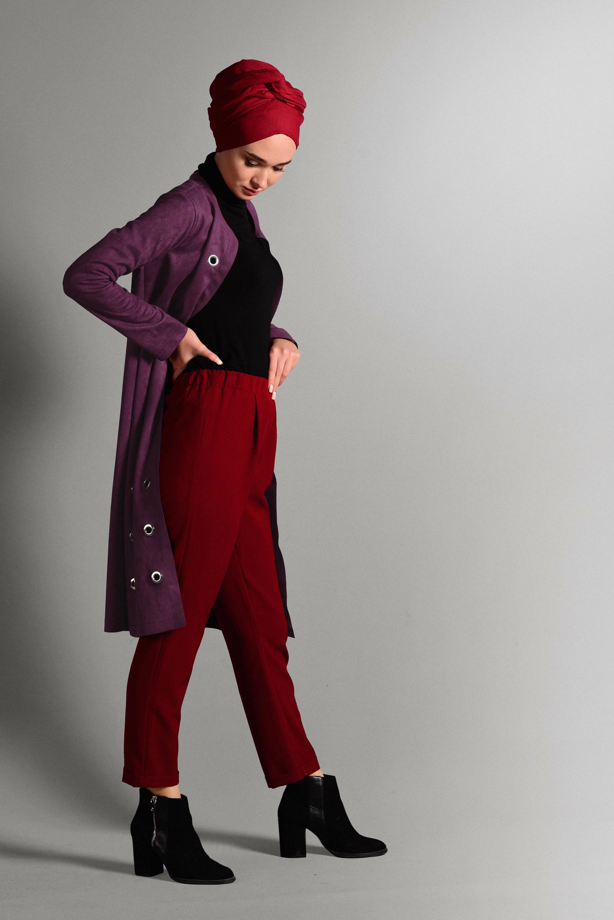Hijab clothing DAMSON GROMMET DETAILED SUEDE JACKET 4045
