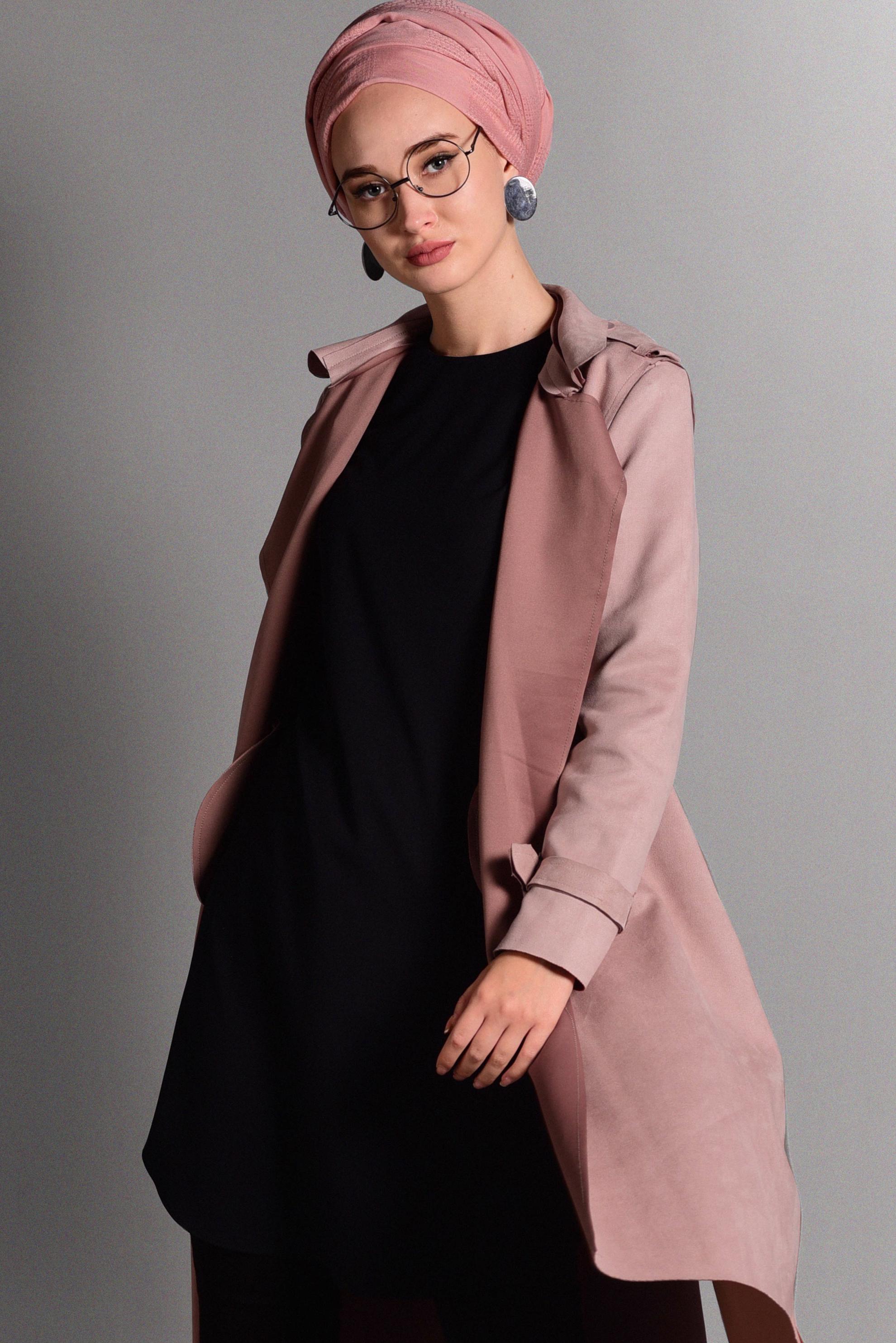 Hijab clothing POWDER CLASSIC CUT SUEDE JACKET 4047