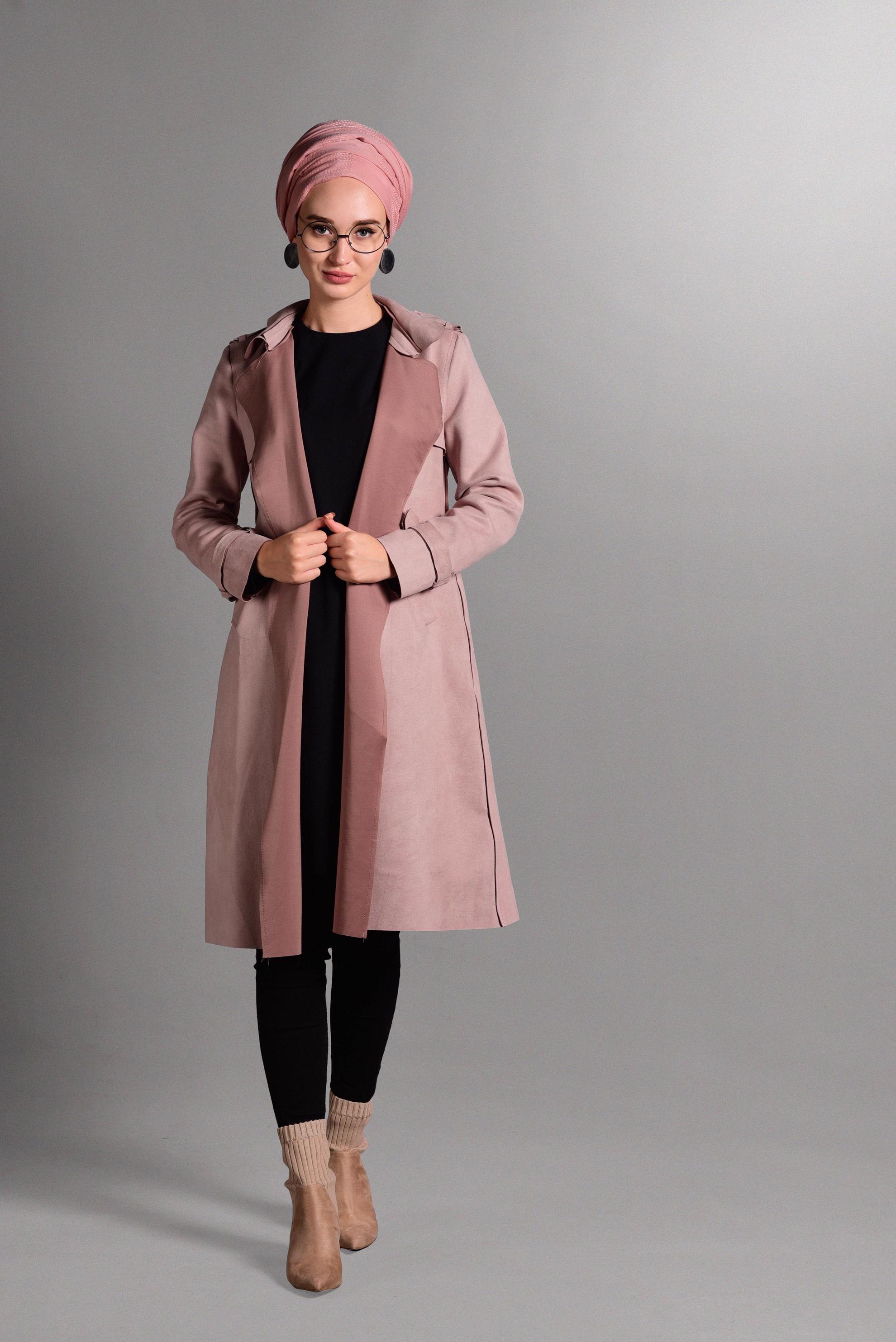 Hijab clothing POWDER CLASSIC CUT SUEDE JACKET 4047