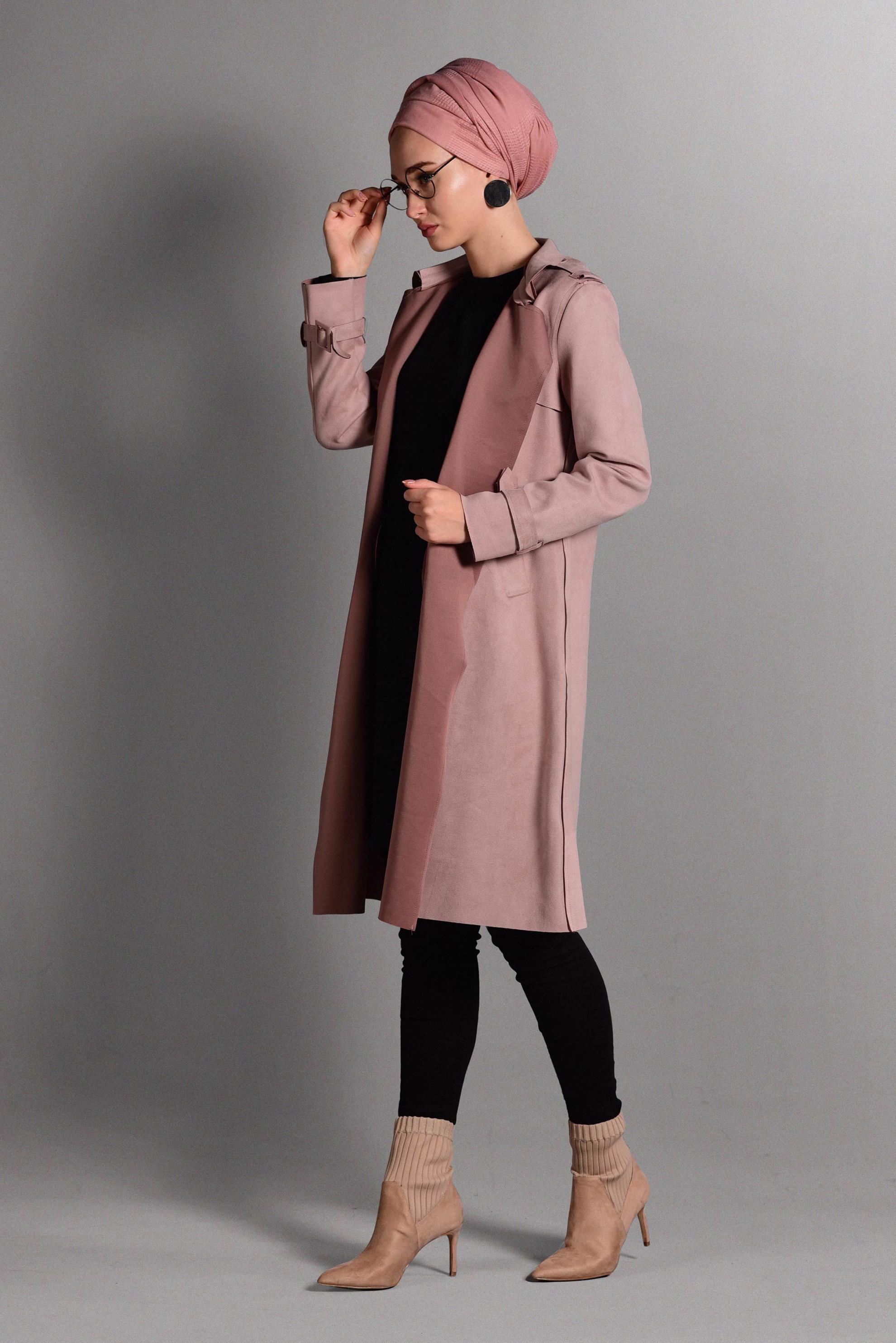 Hijab clothing POWDER CLASSIC CUT SUEDE JACKET 4047