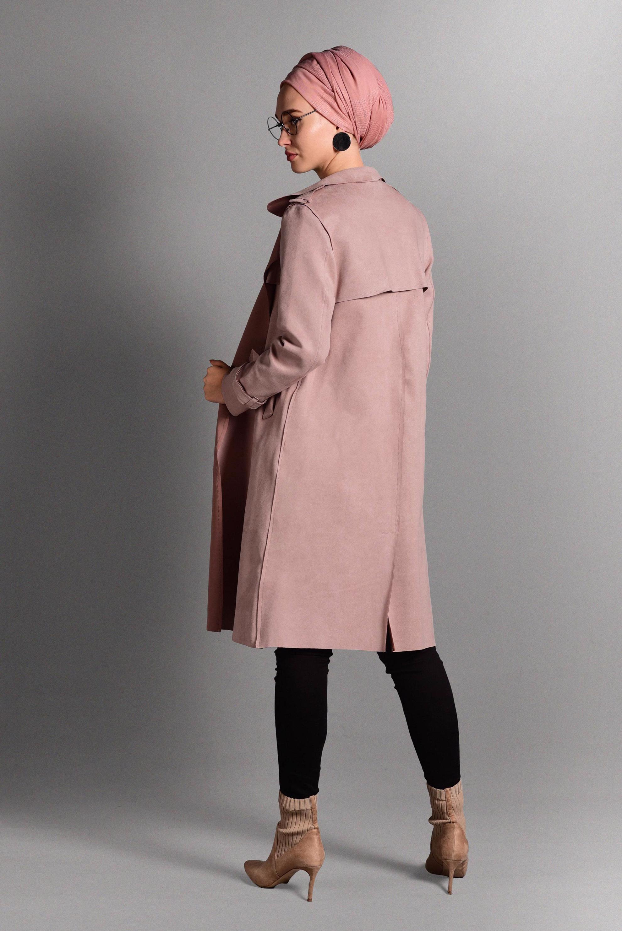 Hijab clothing POWDER CLASSIC CUT SUEDE JACKET 4047