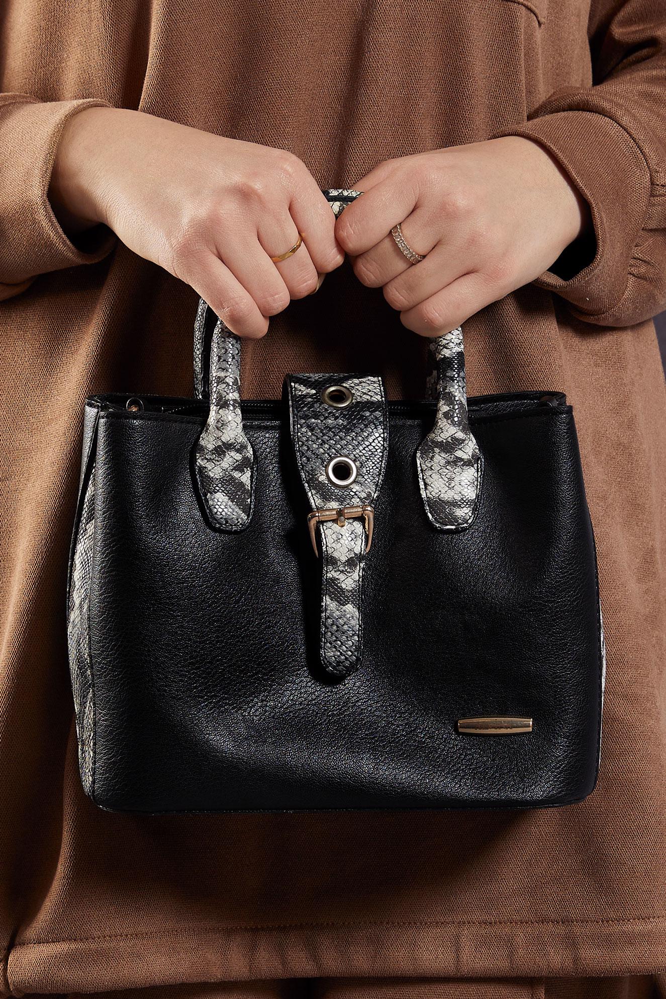 Tesettür giyim SİYAH ALVİNA ÇANTA 7069