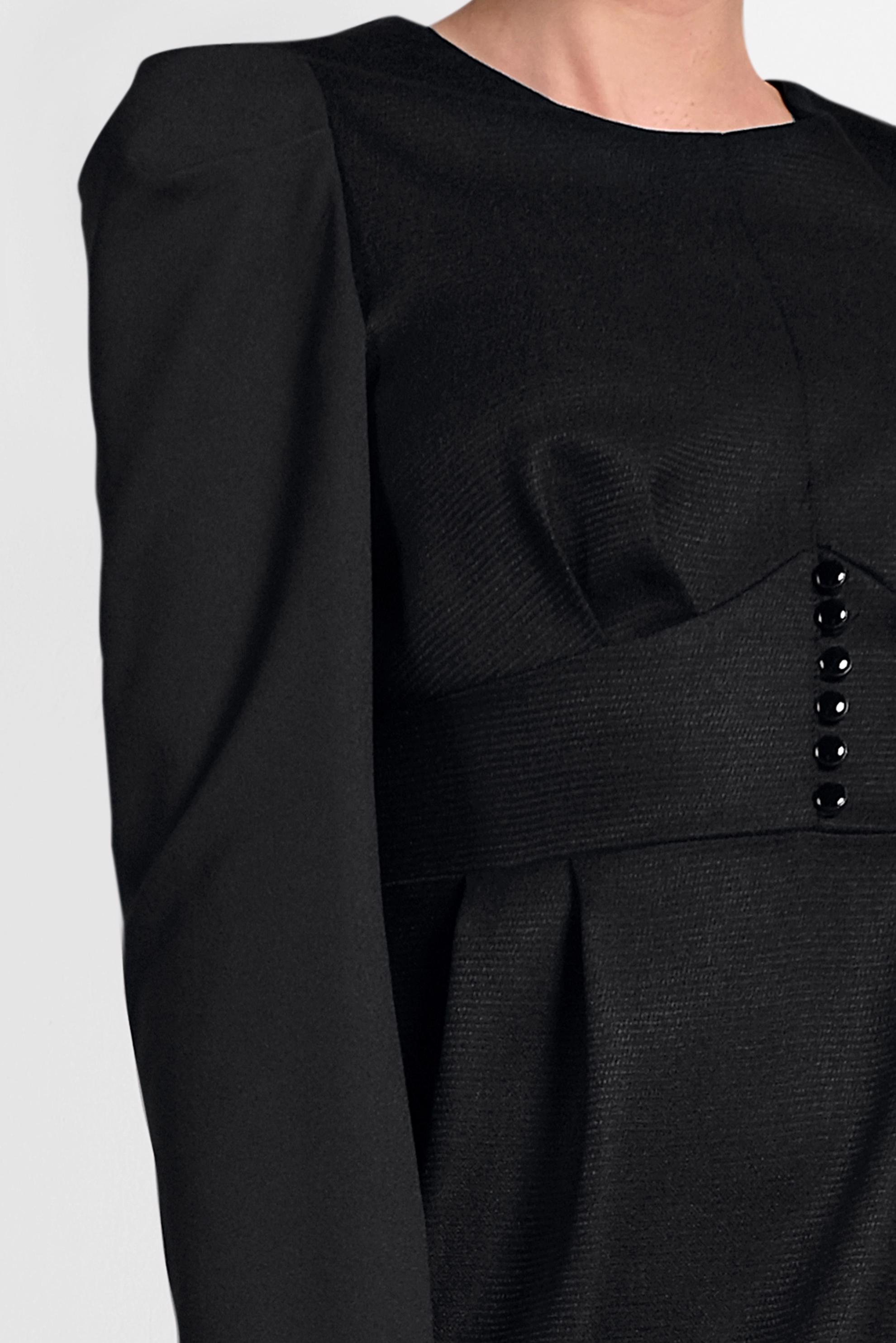 Tesettür giyim SİYAH ARKADAN FERMUARLI ELBİSE 40381