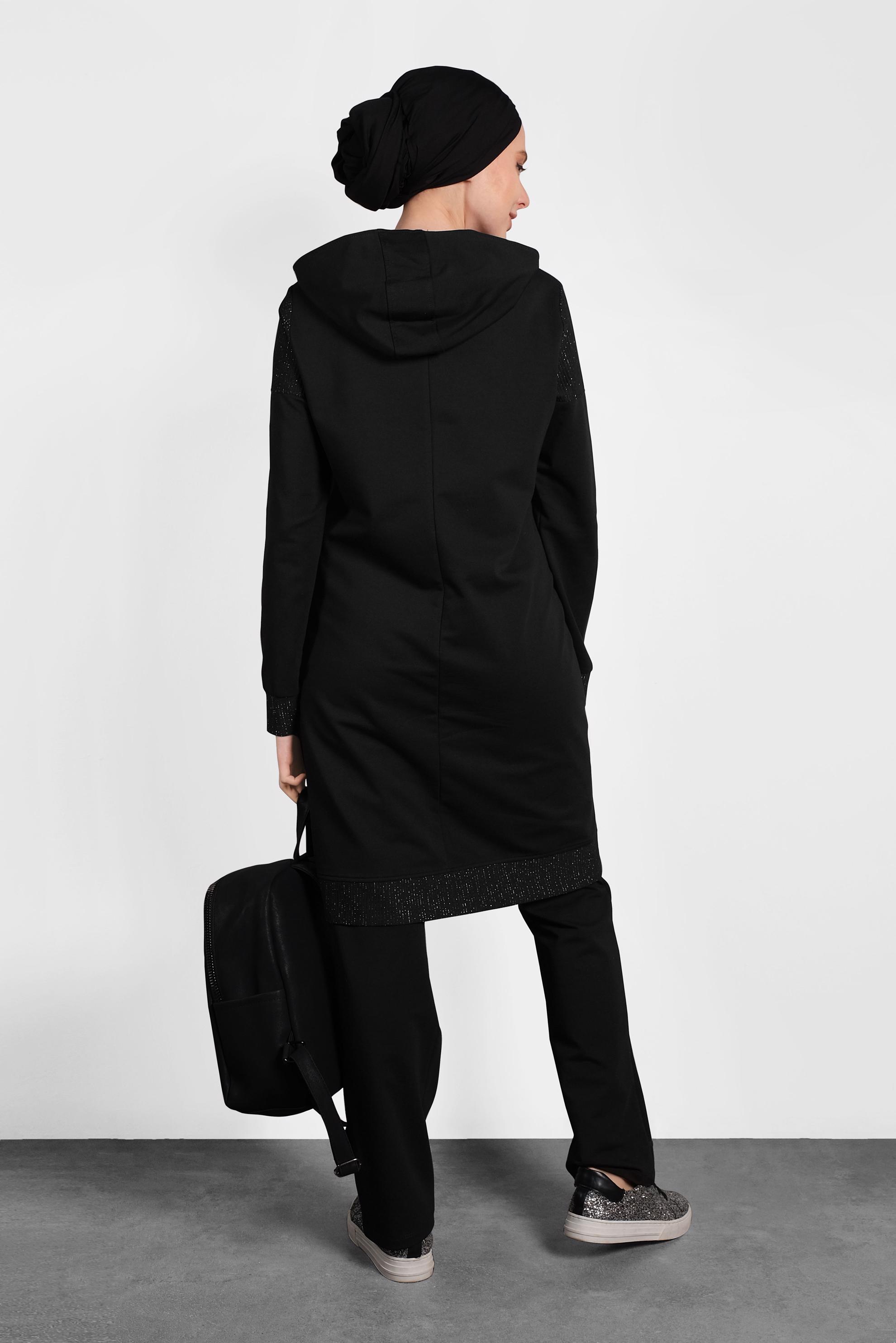 Hijab clothing BLACK SPARKLY TRACKSUIT 40107