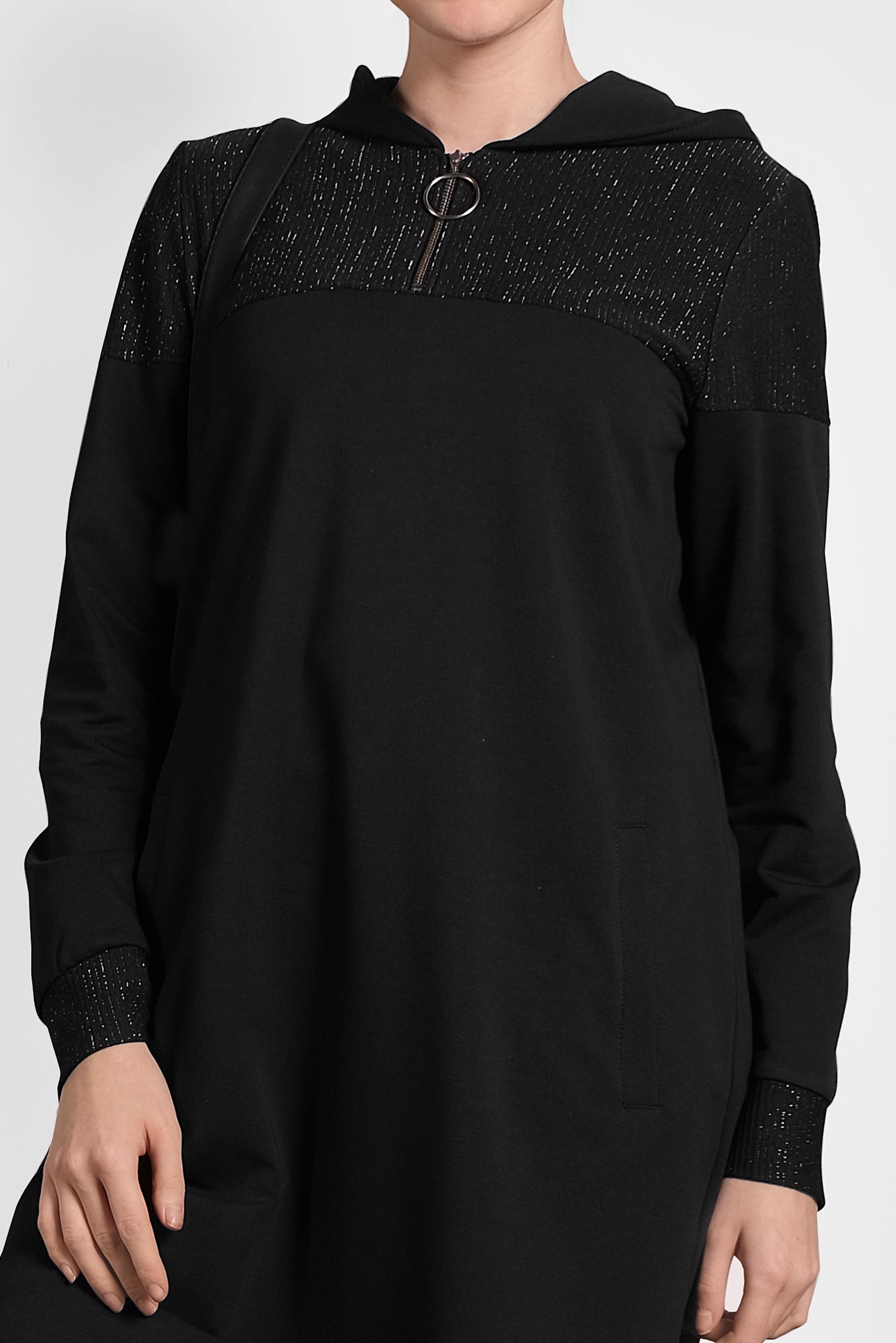 Hijab clothing BLACK SPARKLY TRACKSUIT 40107