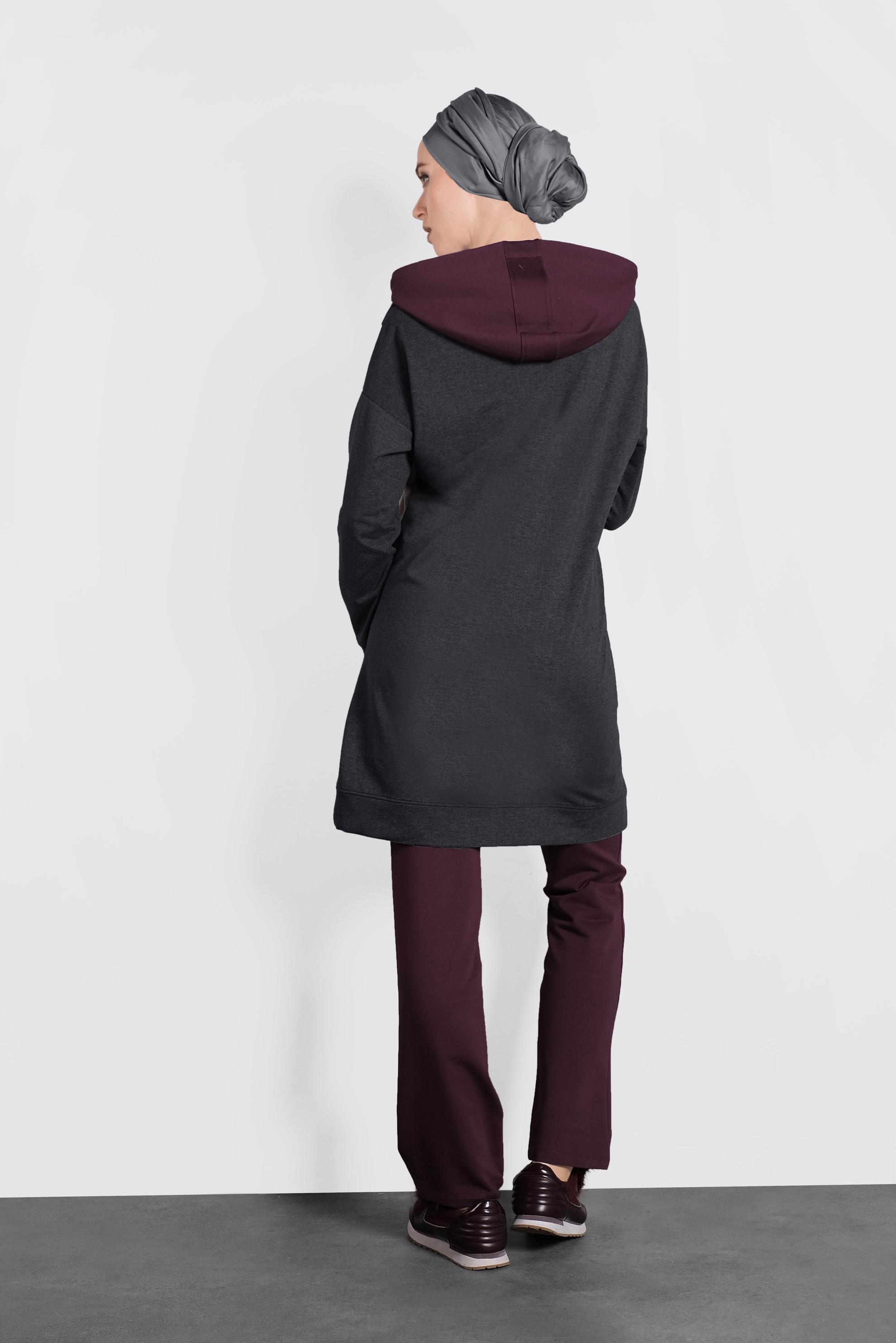 Vêtements hijab GRIS SURVÊTEMENT À CAPUCHE 40162 