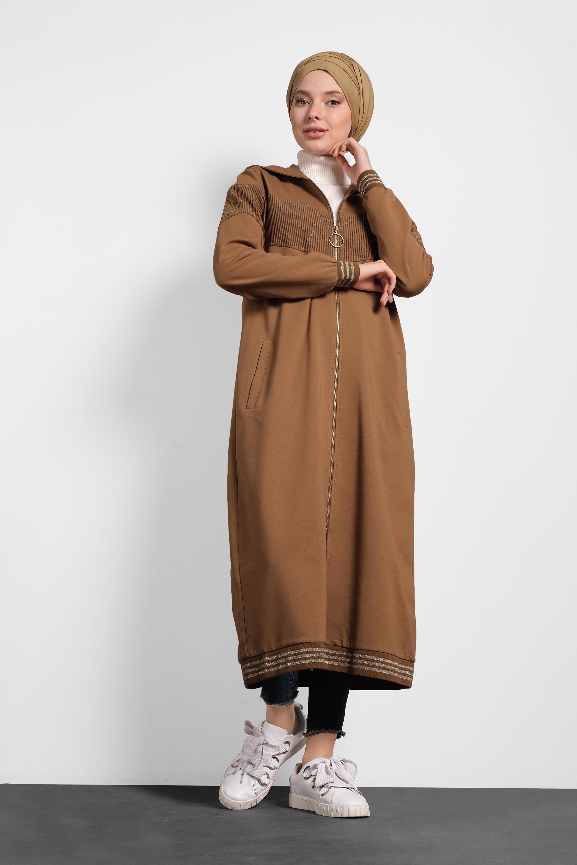 Tesettür giyim SARI SİMLİ EŞOFMAN TUNİK 40224