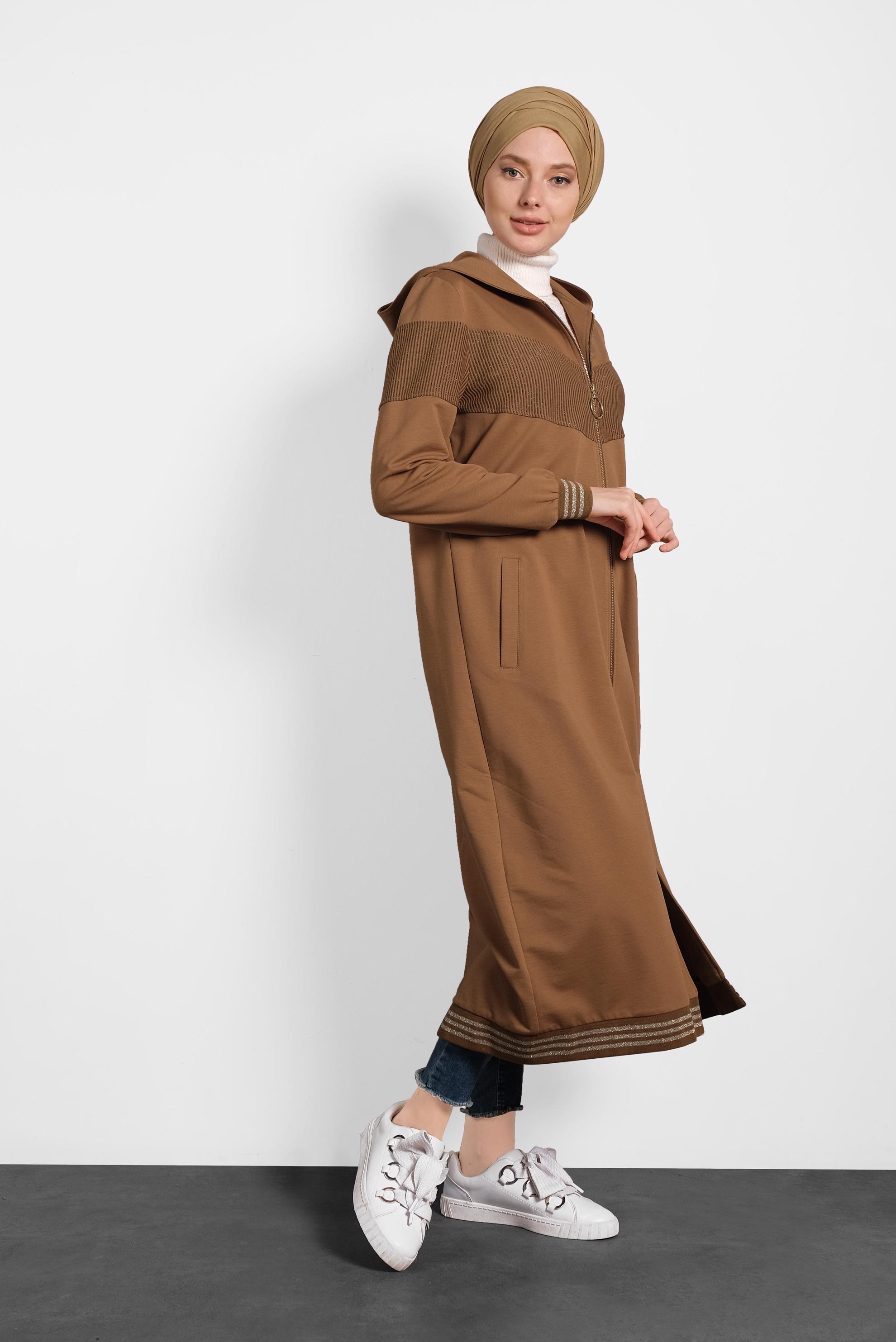 Tesettür giyim SARI SİMLİ EŞOFMAN TUNİK 40224