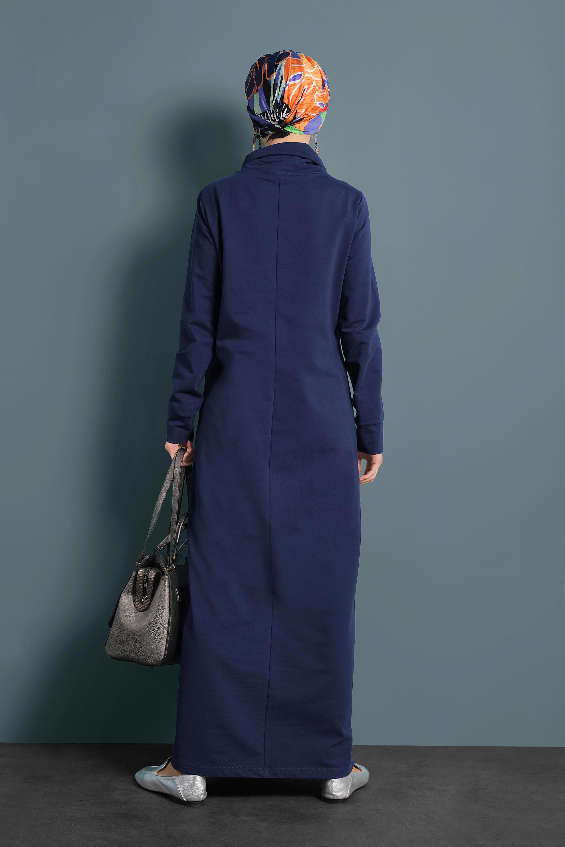 Vêtements hijab BLEU MARINE ROBE SPORT EN COTON 40253