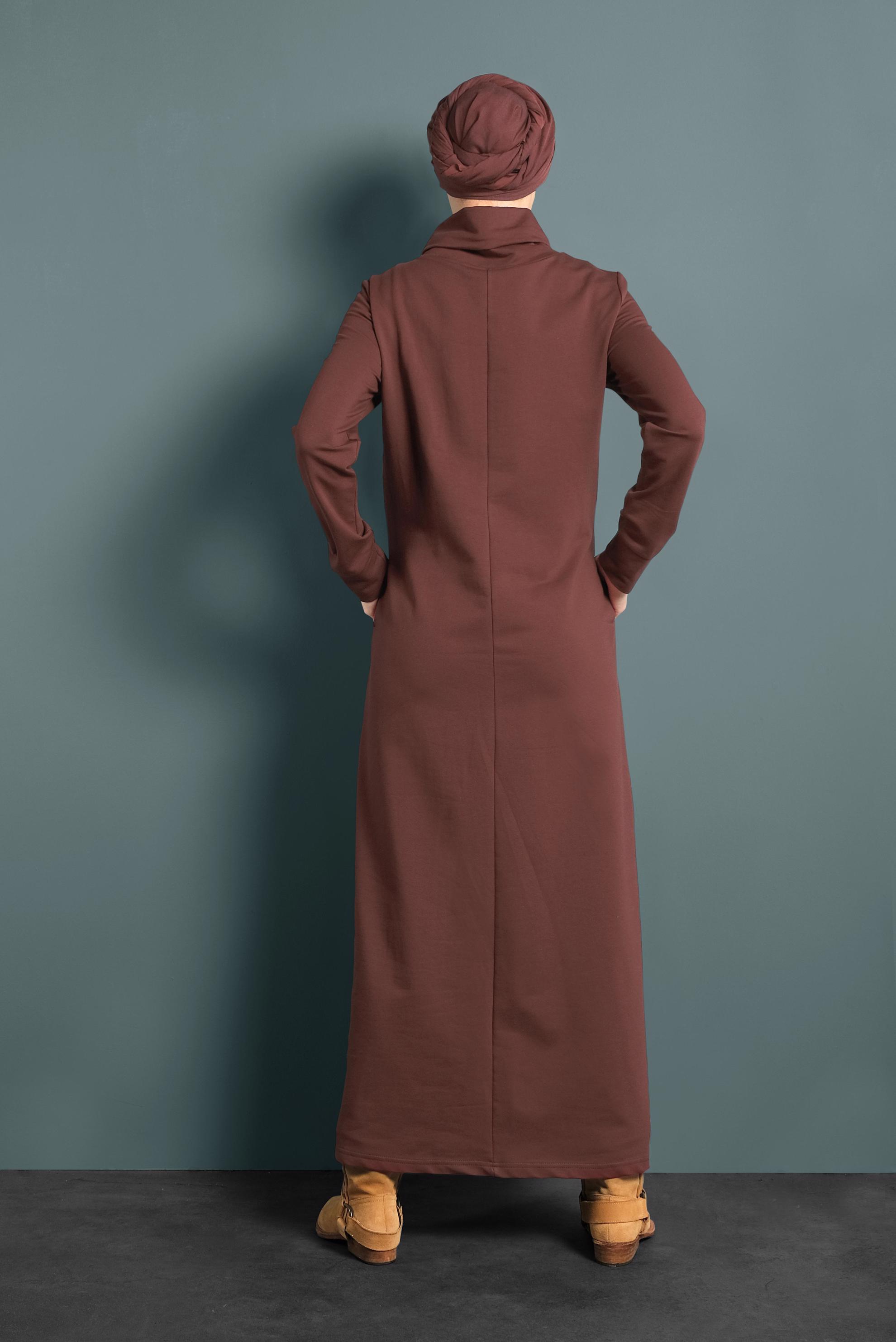 Vêtements hijab ROUGE BORDEAUX ROBE SPORT EN COTON 40253