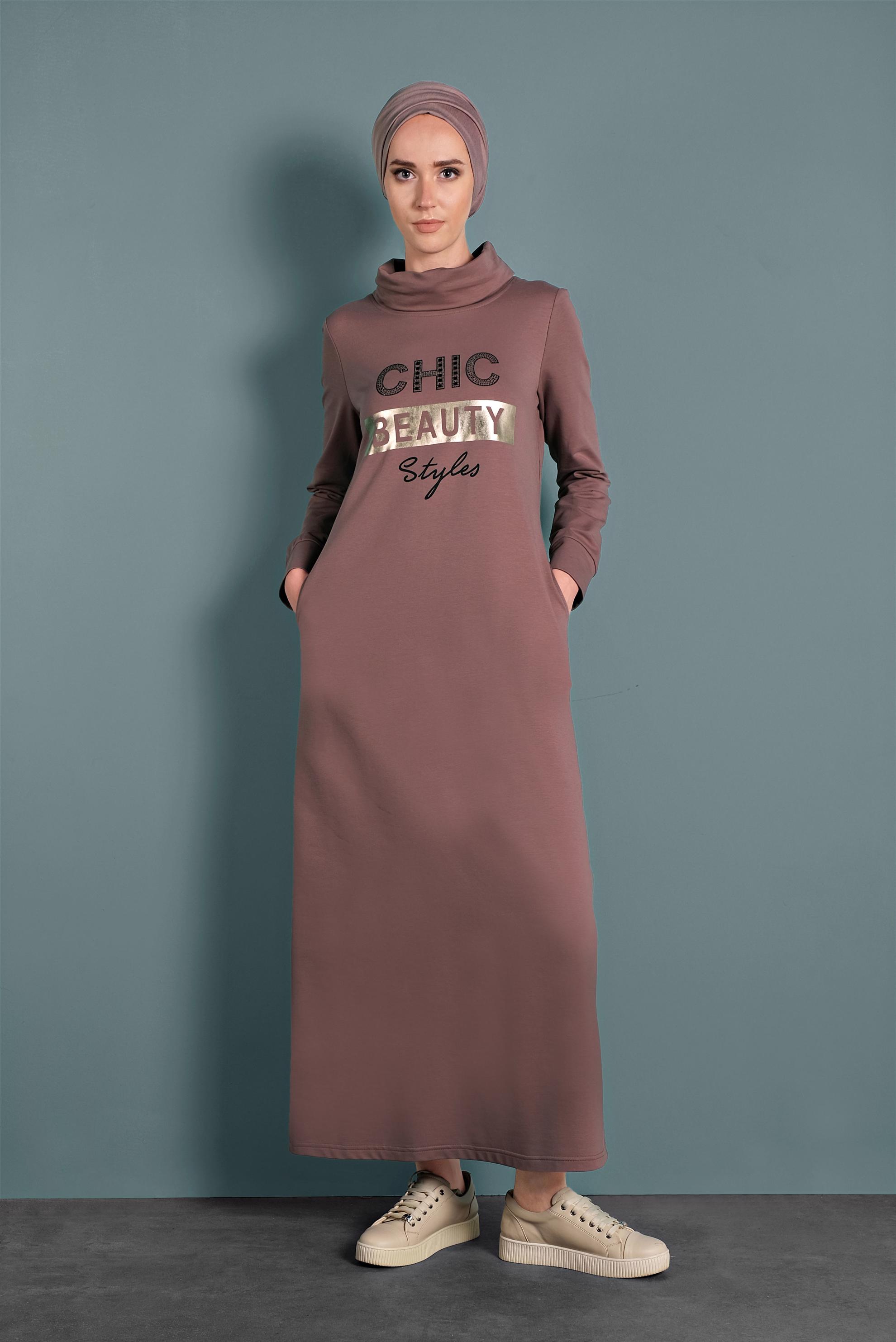 Vêtements hijab ROSE ROBE SPORT EN COTON 40253