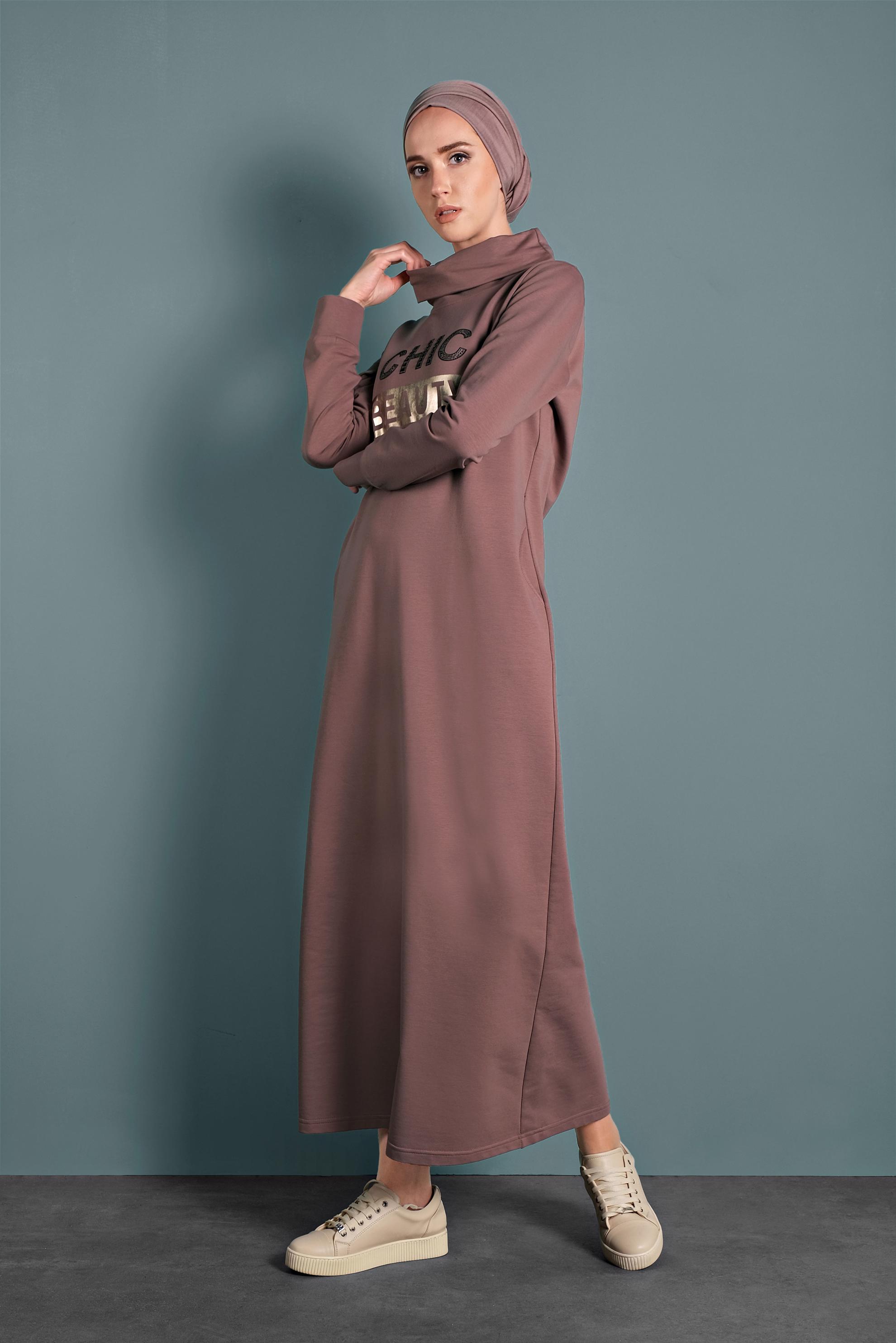 Vêtements hijab ROSE ROBE SPORT EN COTON 40253
