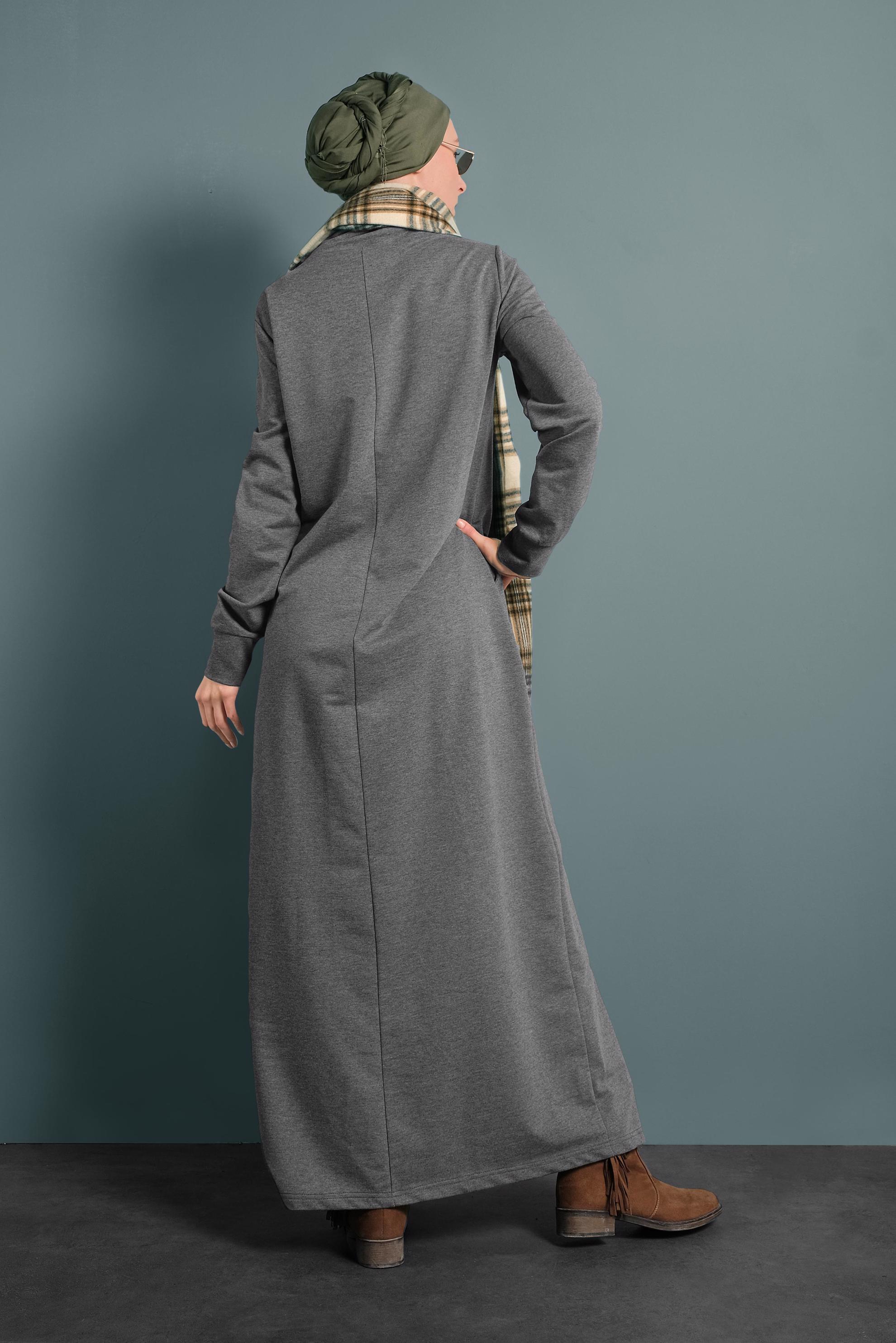 Vêtements hijab GRIS ROBE SPORT EN COTON 40253