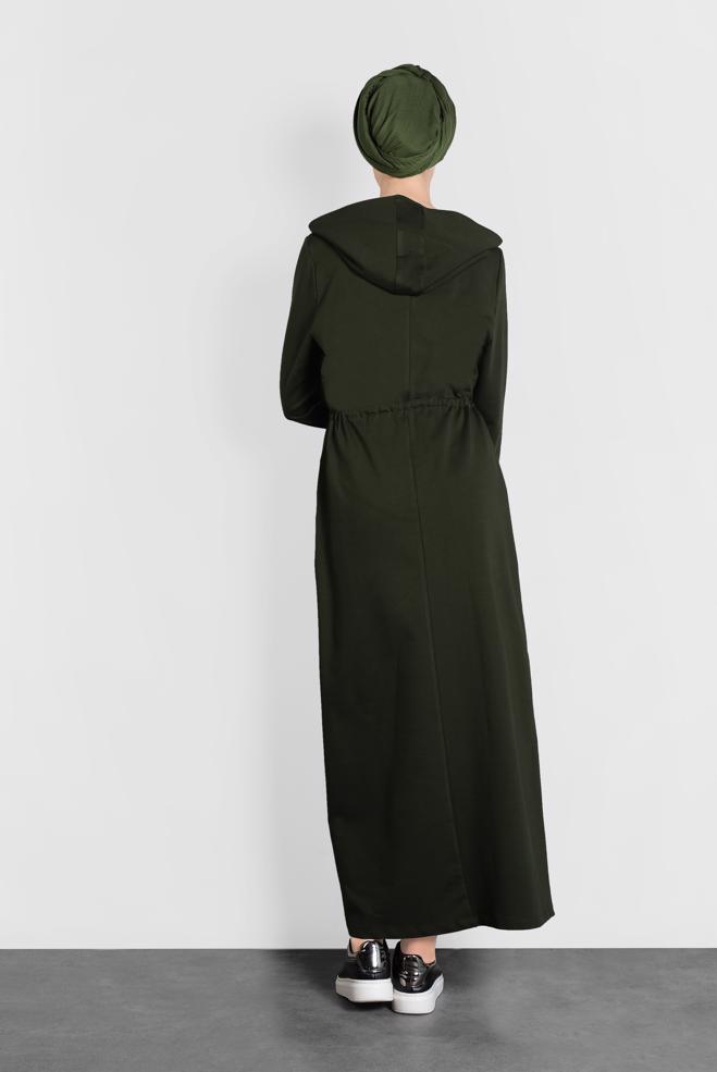 Hijab clothing KHAKI ANIMAL PRINTED SPORT TUNIC 40254  - ALVİNA